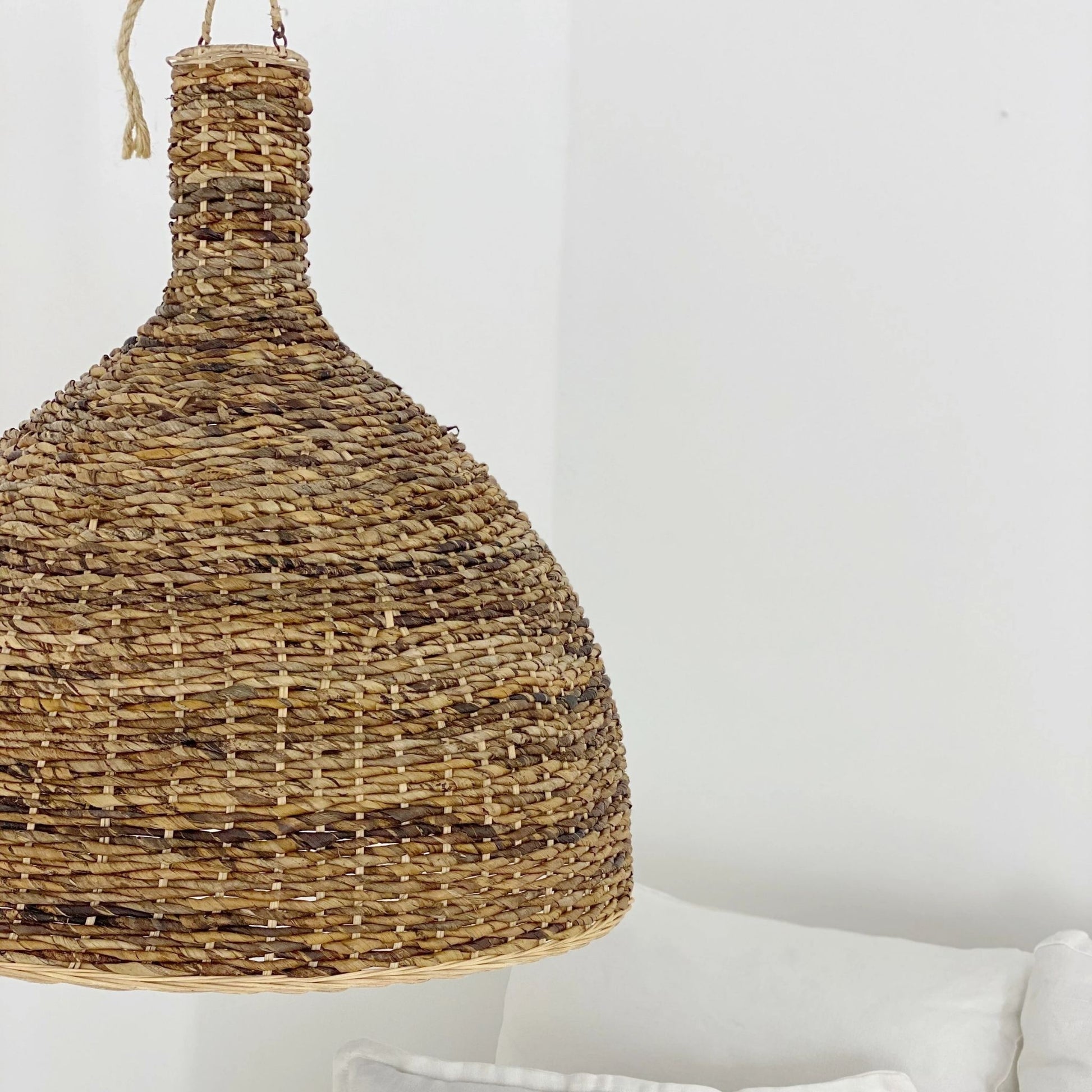 Agung Banana Fibre Dome Pendant Light Pendant Light Bisque Interiors