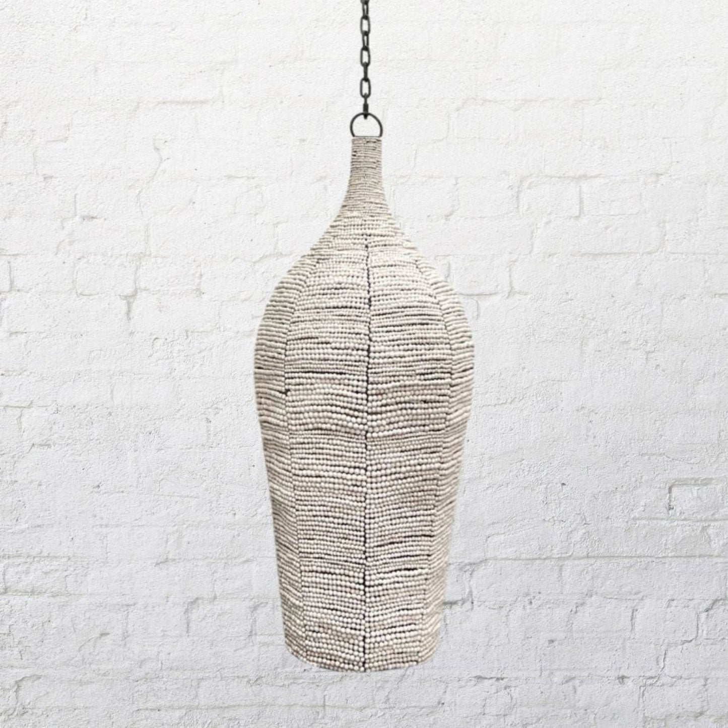 Cocoon Beaded Handmade Clay Pendant Light Pendant Light Klaylife Extra Small