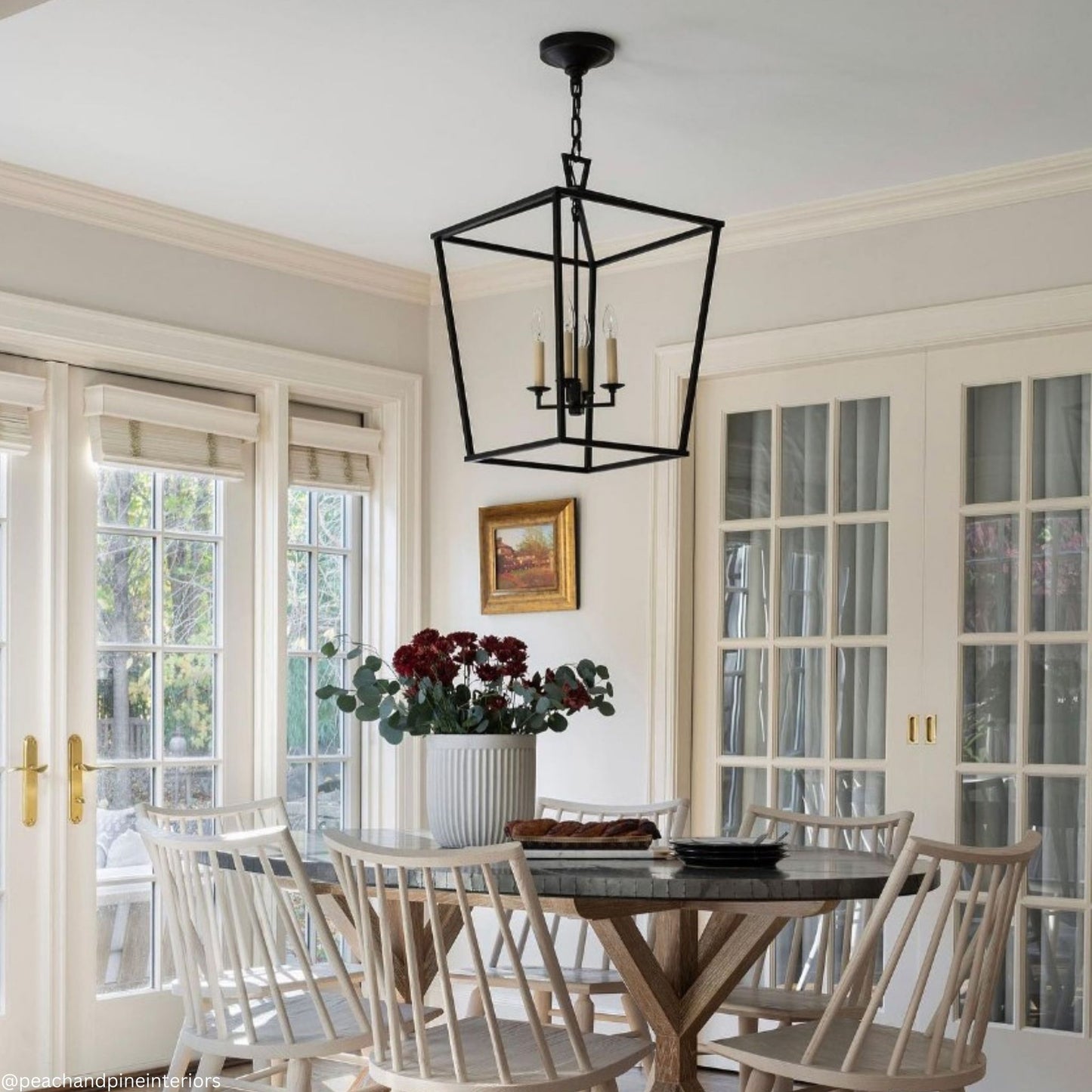 Chapman & Myers Darlana Medium Lantern Light - Aged Iron Pendant Light Bloomingdales Lighting