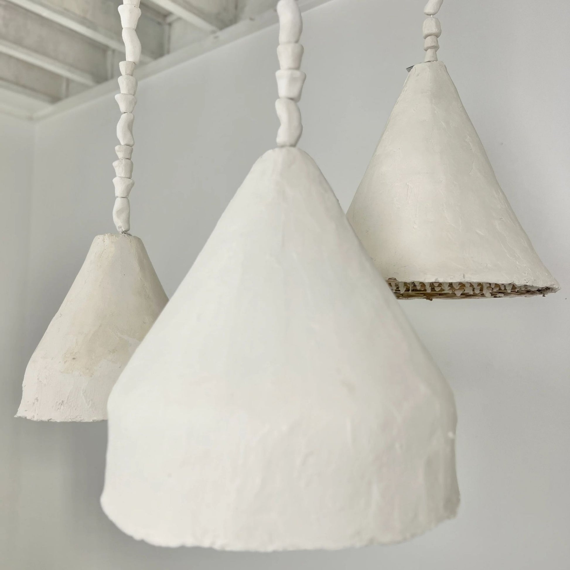 Abasi Clay Pendant Light Pendant Light Bisque Interiors
