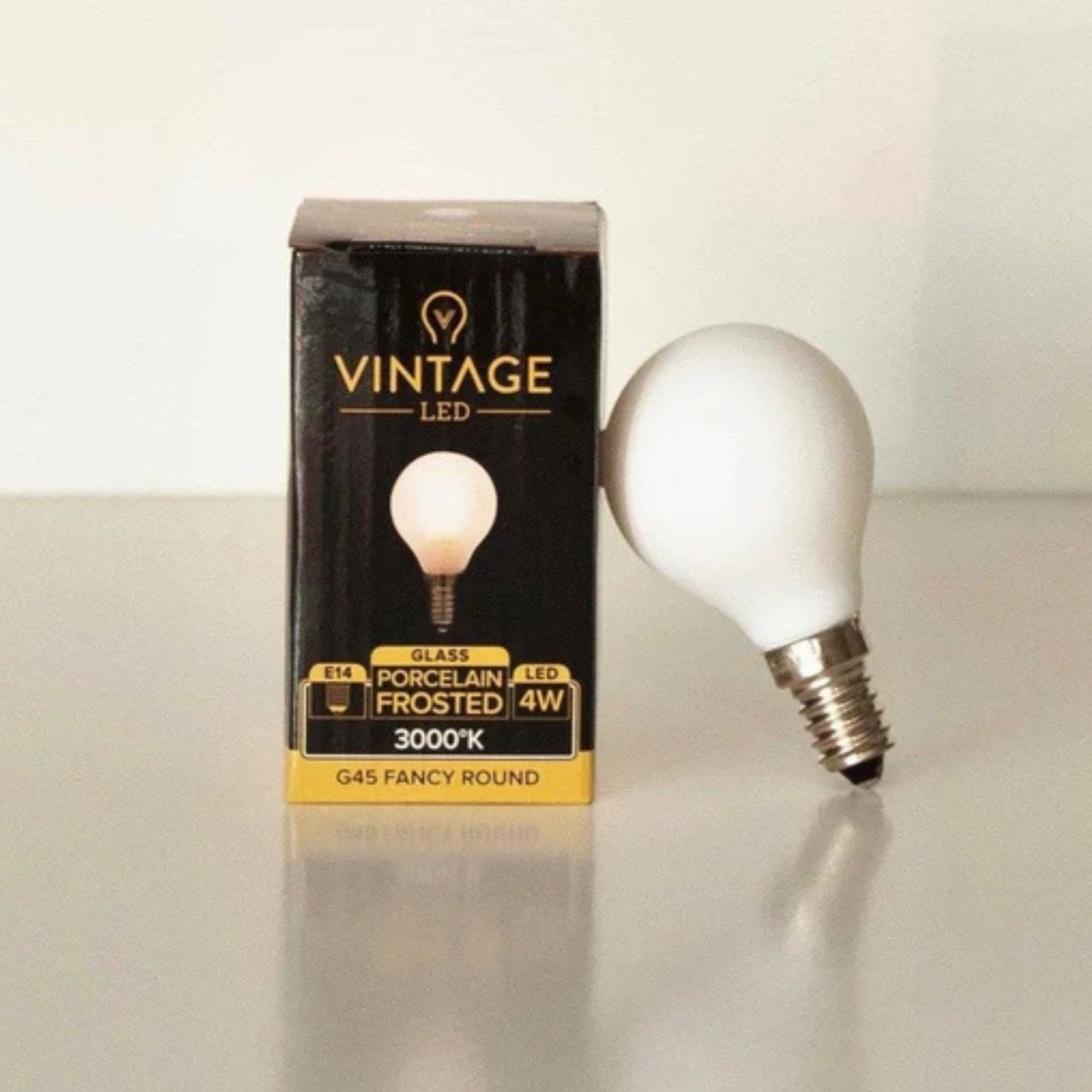 G45 4W E14 3000K Porcelain Frosted Light Globe Light Bulb Klaylife