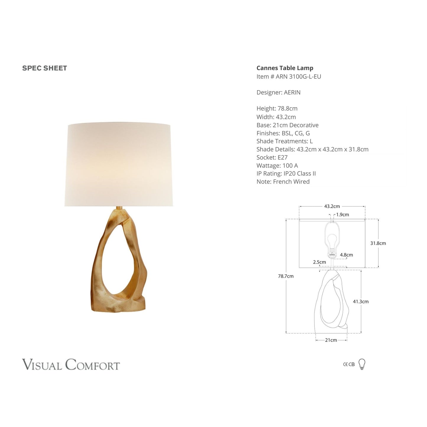 AERIN Cannes Table Lamp Table Lamp Bloomingdales Lighting