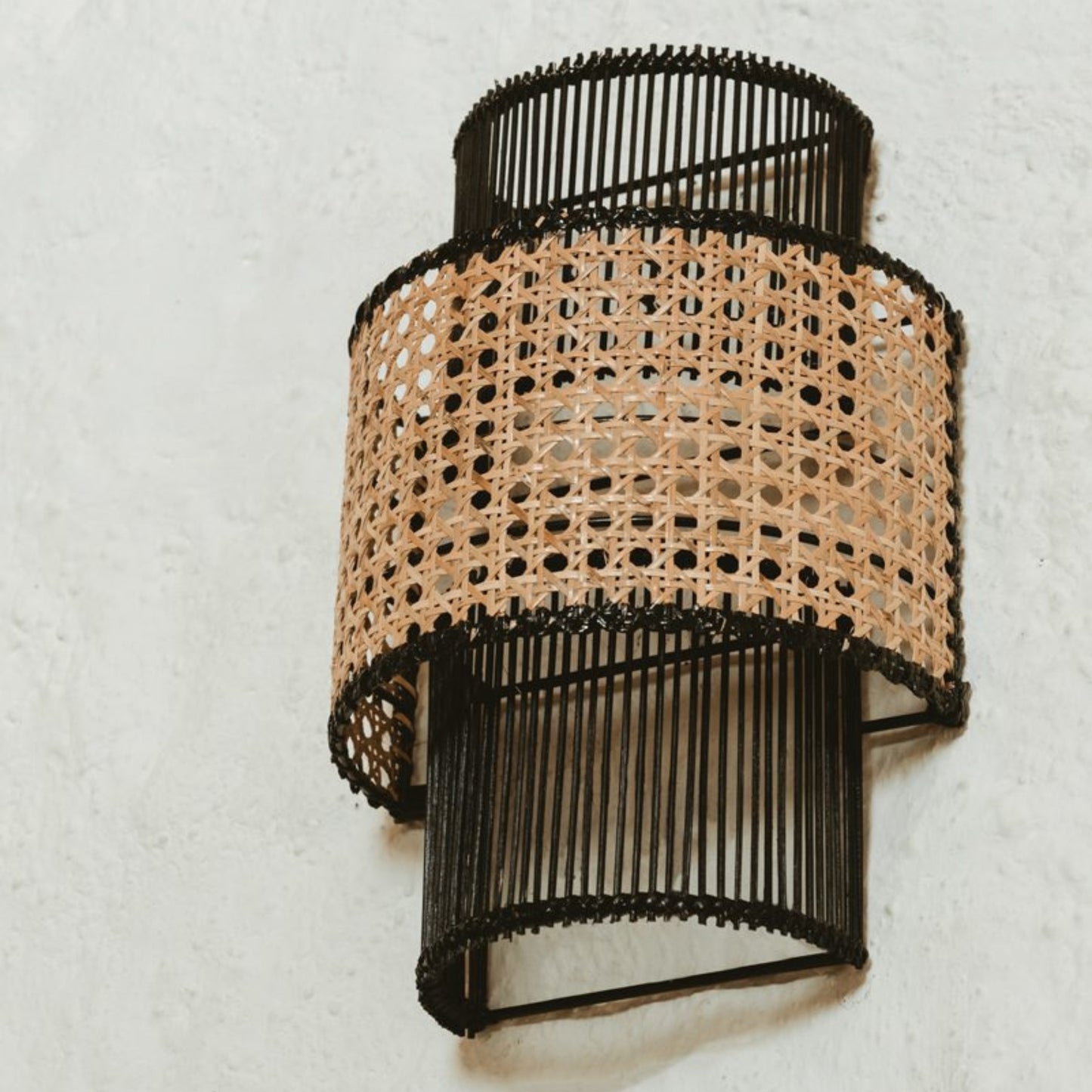 Shanghai Natural Rattan Wall Sconce Wall Light Gypset Cargo