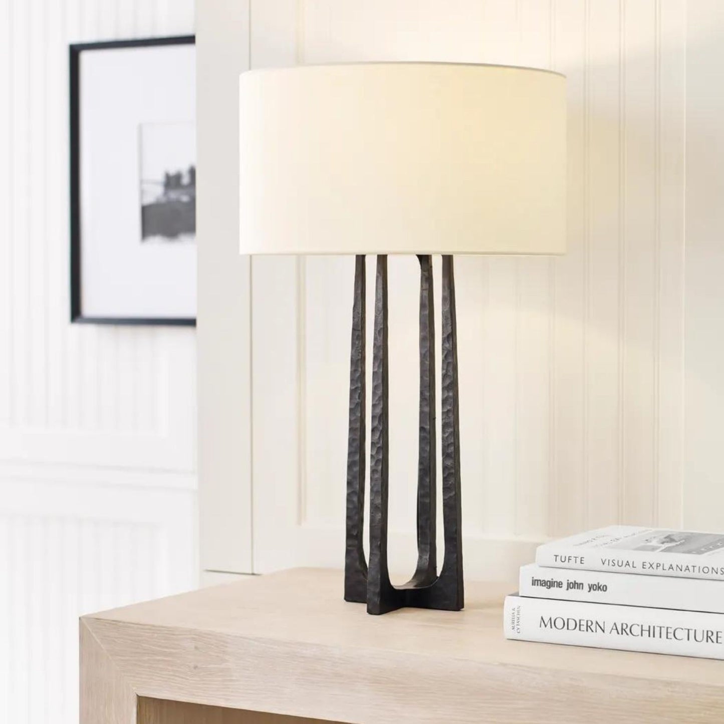 Ian K. Fowler Scala Linen Table Lamp - Aged Iron Table Lamp Bloomingdales Lighting