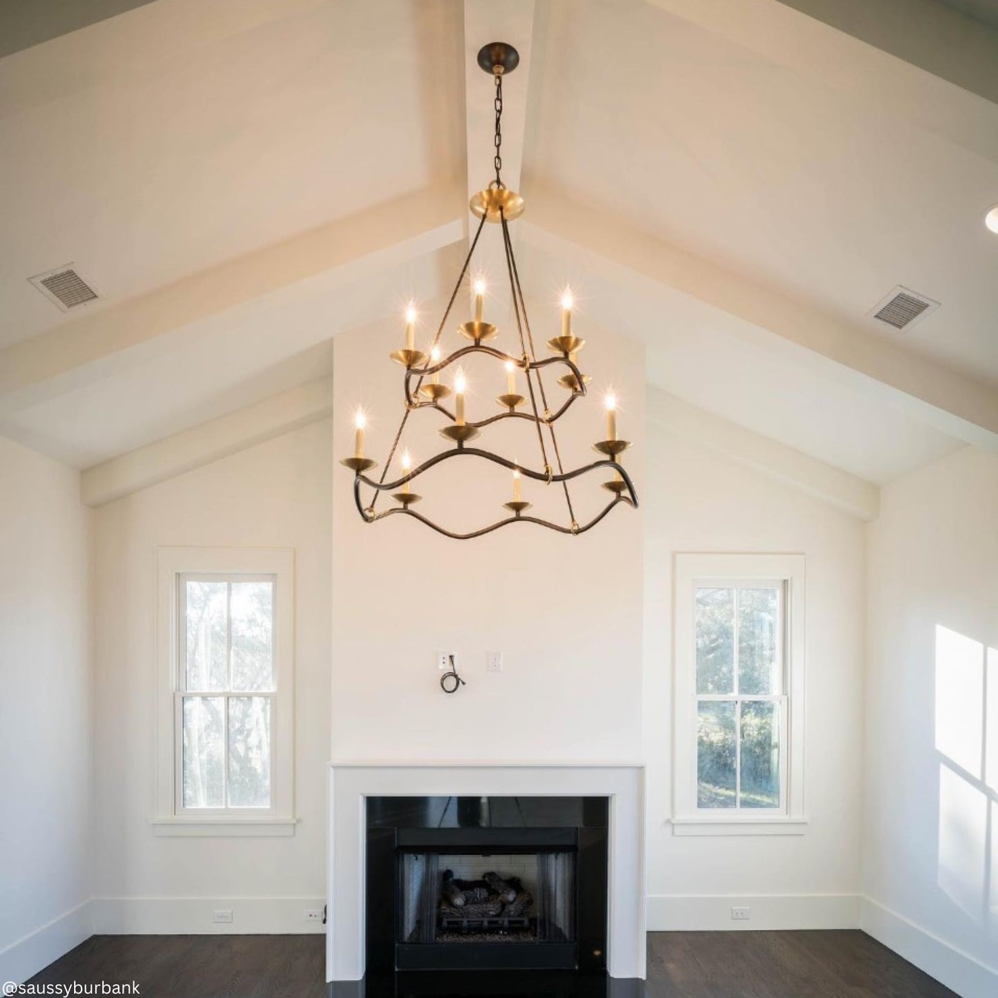 Barry Goralnick Choros Two-Tier Chandelier - Aged Iron Pendant Light Bloomingdales Lighting
