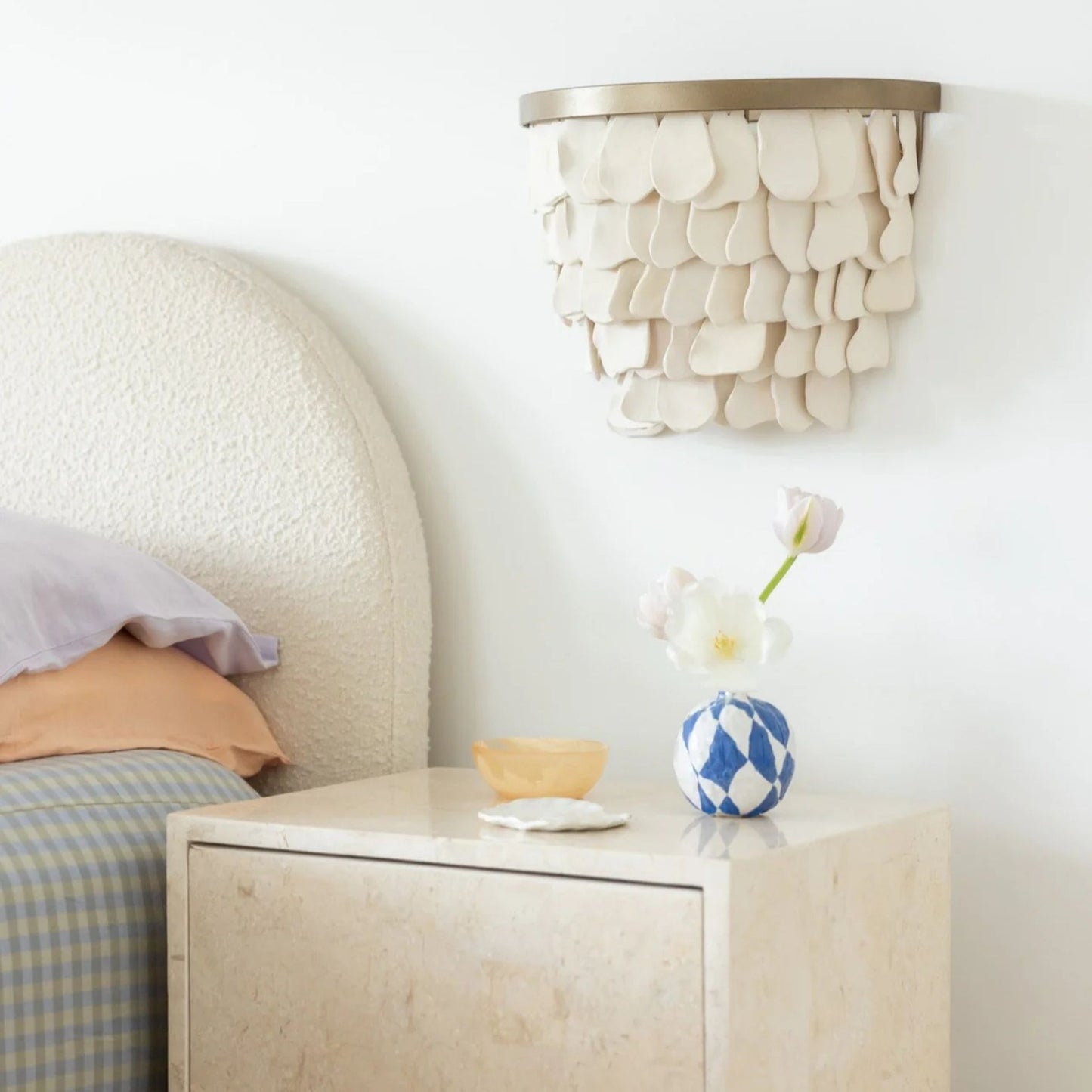 Petal Handmade Clay Wall Sconce Wall Light Klaylife