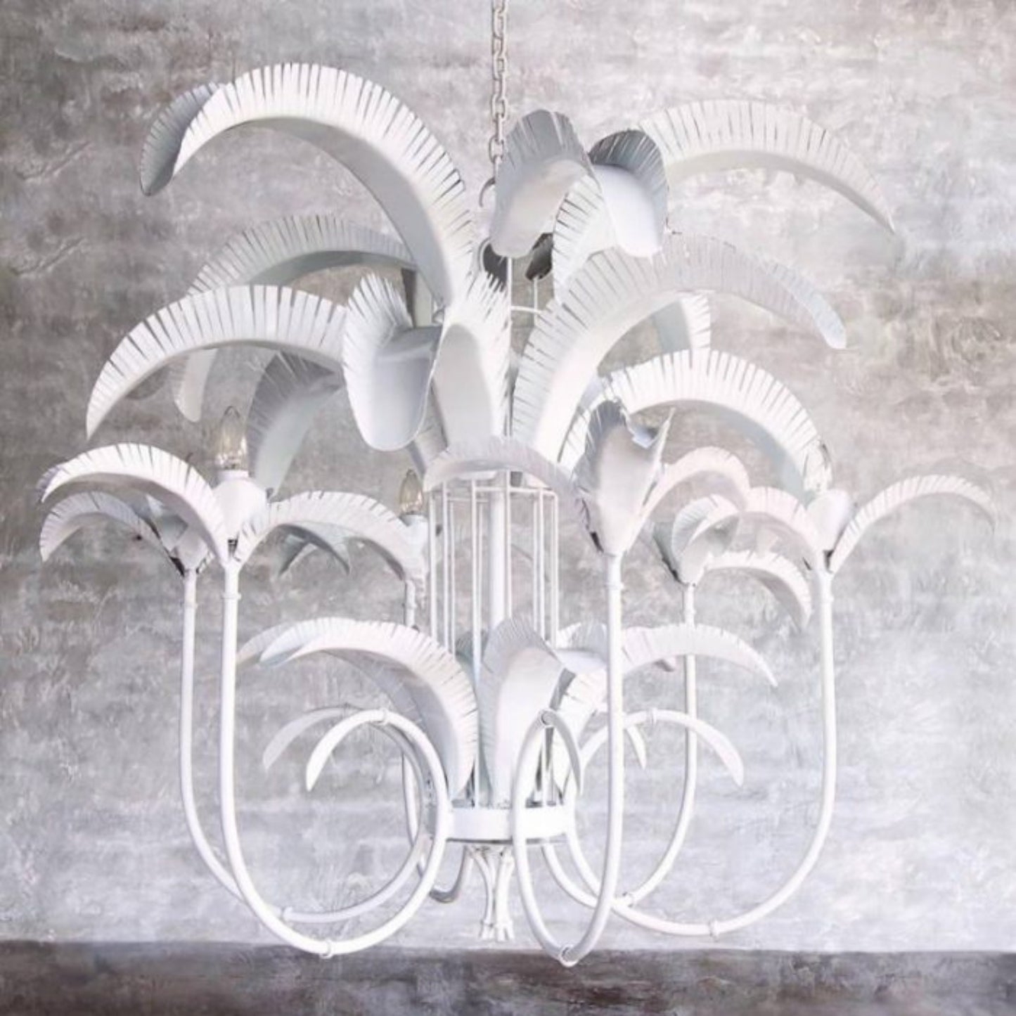 Cayman Island Palm Large Chandelier Chandelier Gypset Cargo White Medium