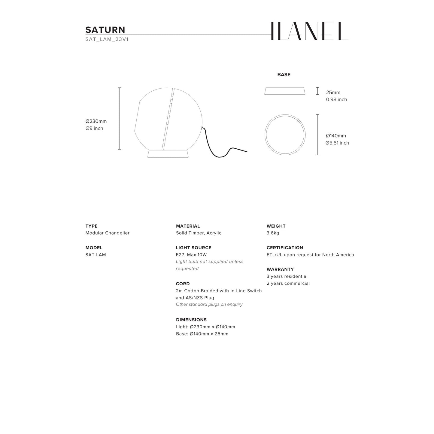 Saturn Cosmic Table Lamp