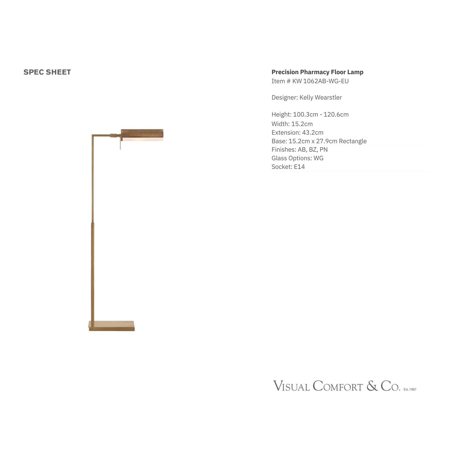 Kelly Wearstler Precision Pharmacy Floor Lamp - Brass Floor Lamp Bloomingdales Lighting