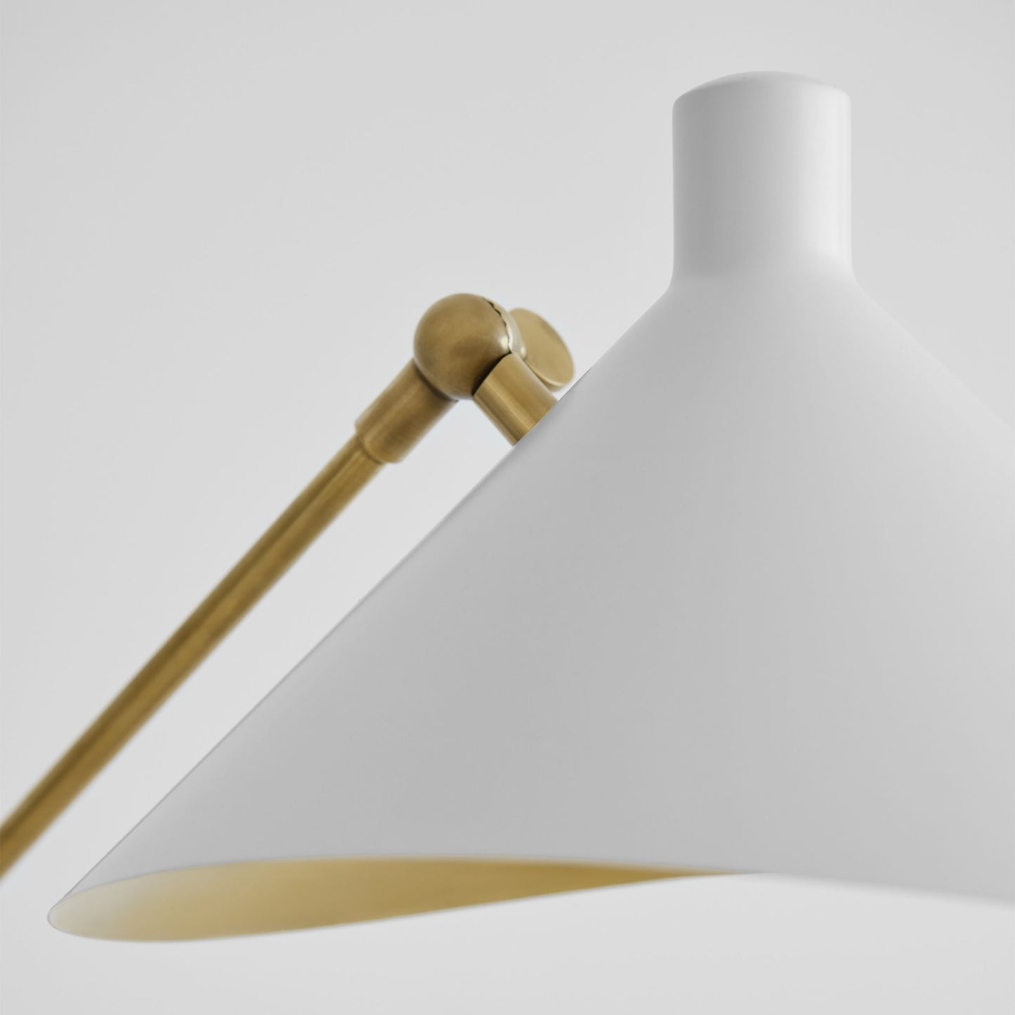 AERIN Mayotte Large Offset Floor Lamp - Brass & White Floor Lamp Bloomingdales Lighting