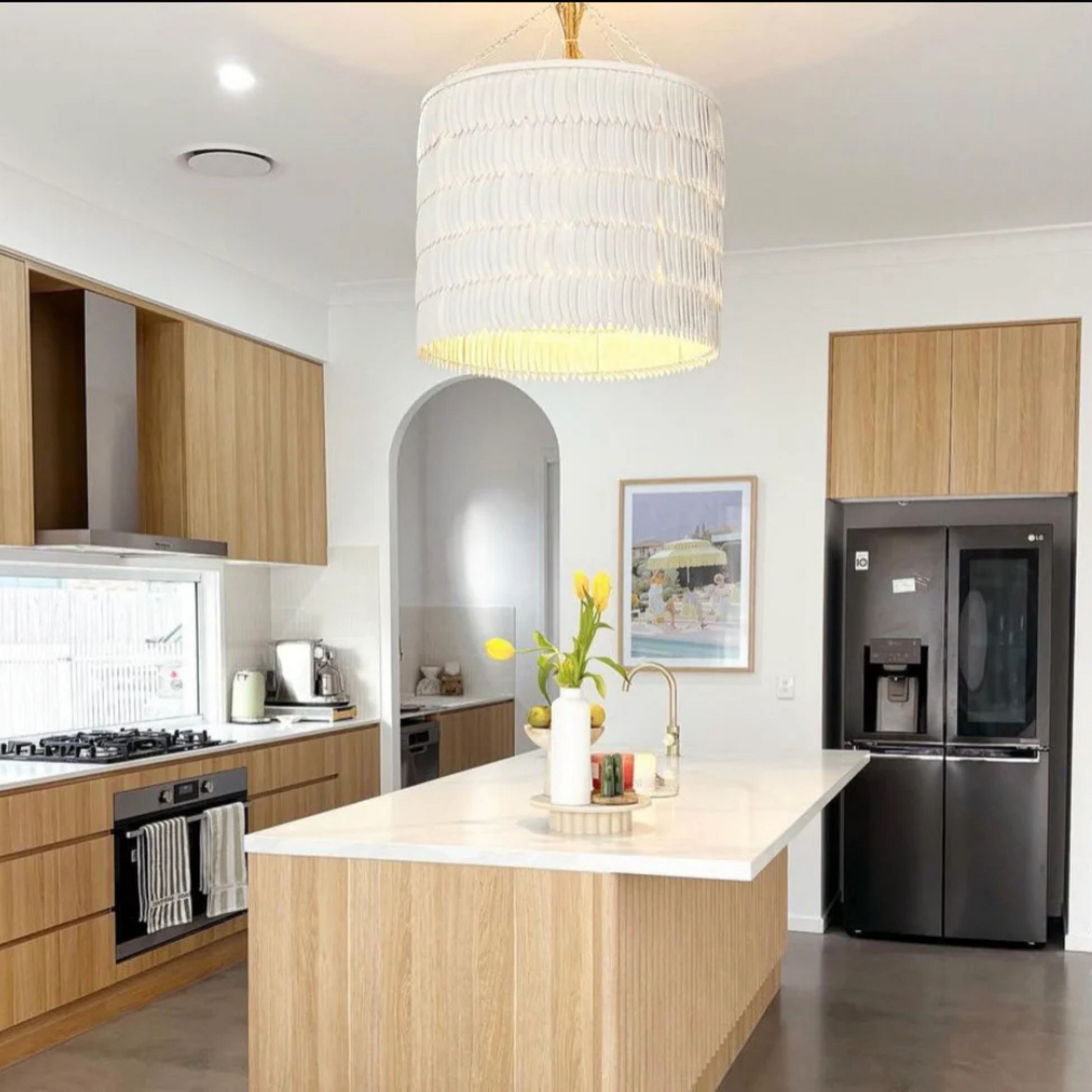 Juma Wooden Cuttlefish Pendant Light Pendant Light Bisque Interiors