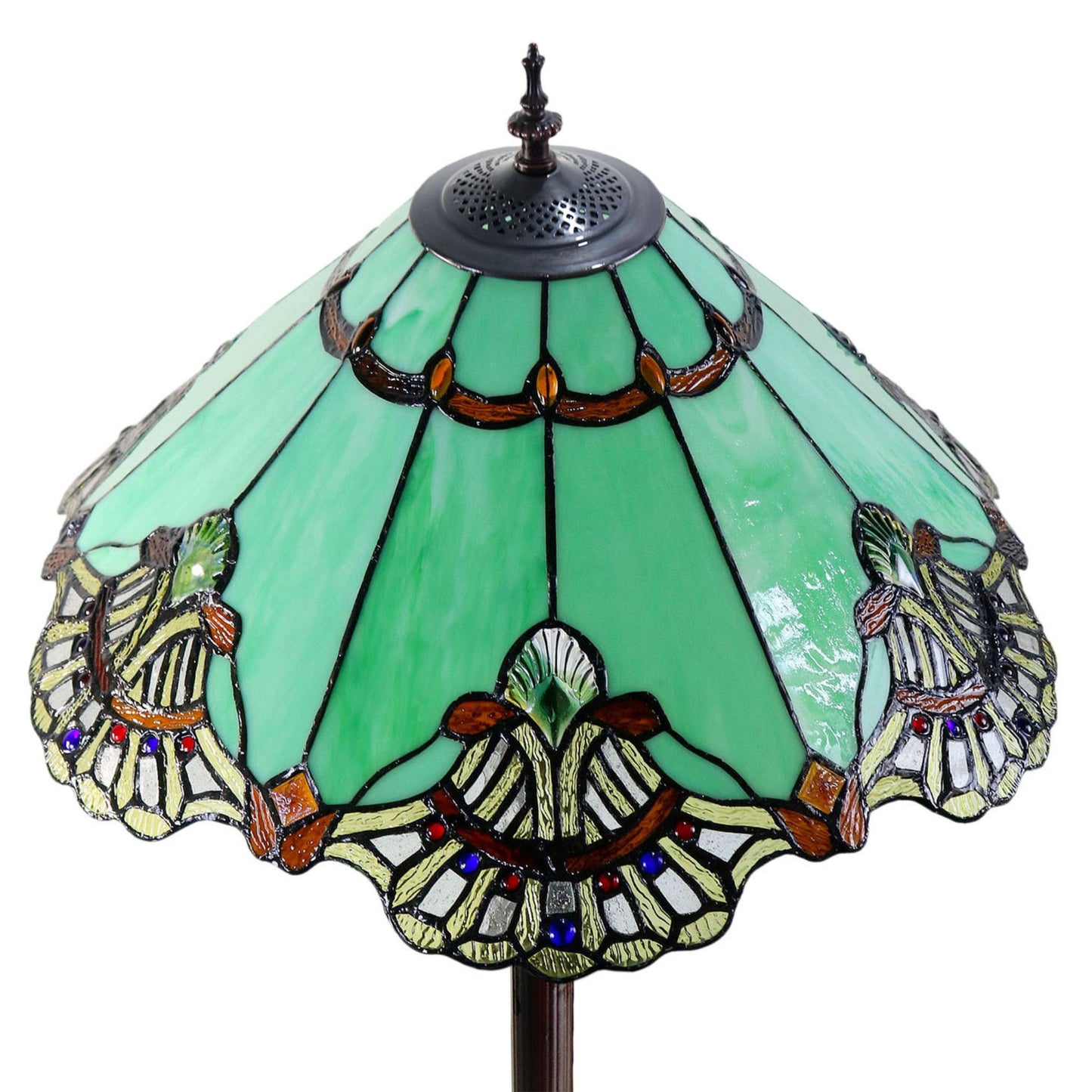 Benita Jade Stained Glass Floor Lamp Floor Lamp G&G Bros