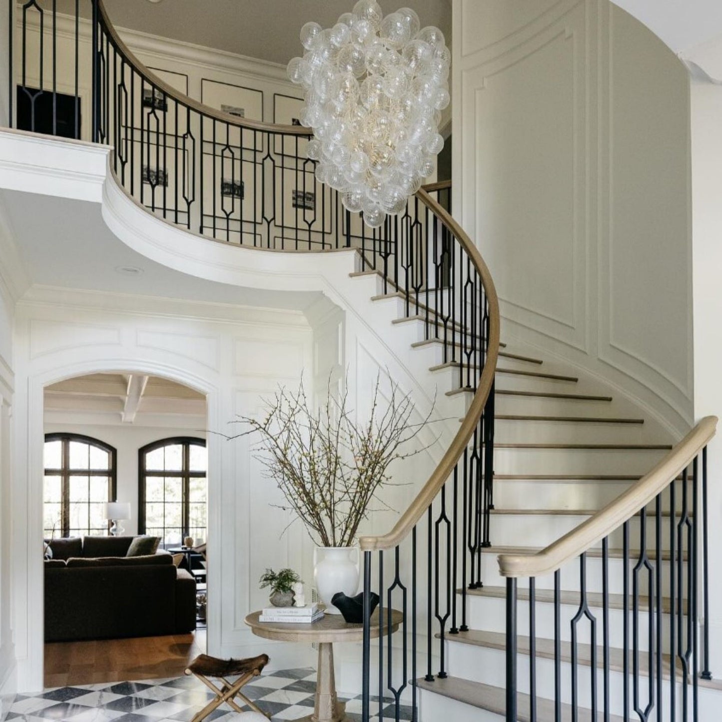 Julie Neill Talia Grande Glass Chandelier - Gild Pendant Light Bloomingdales Lighting