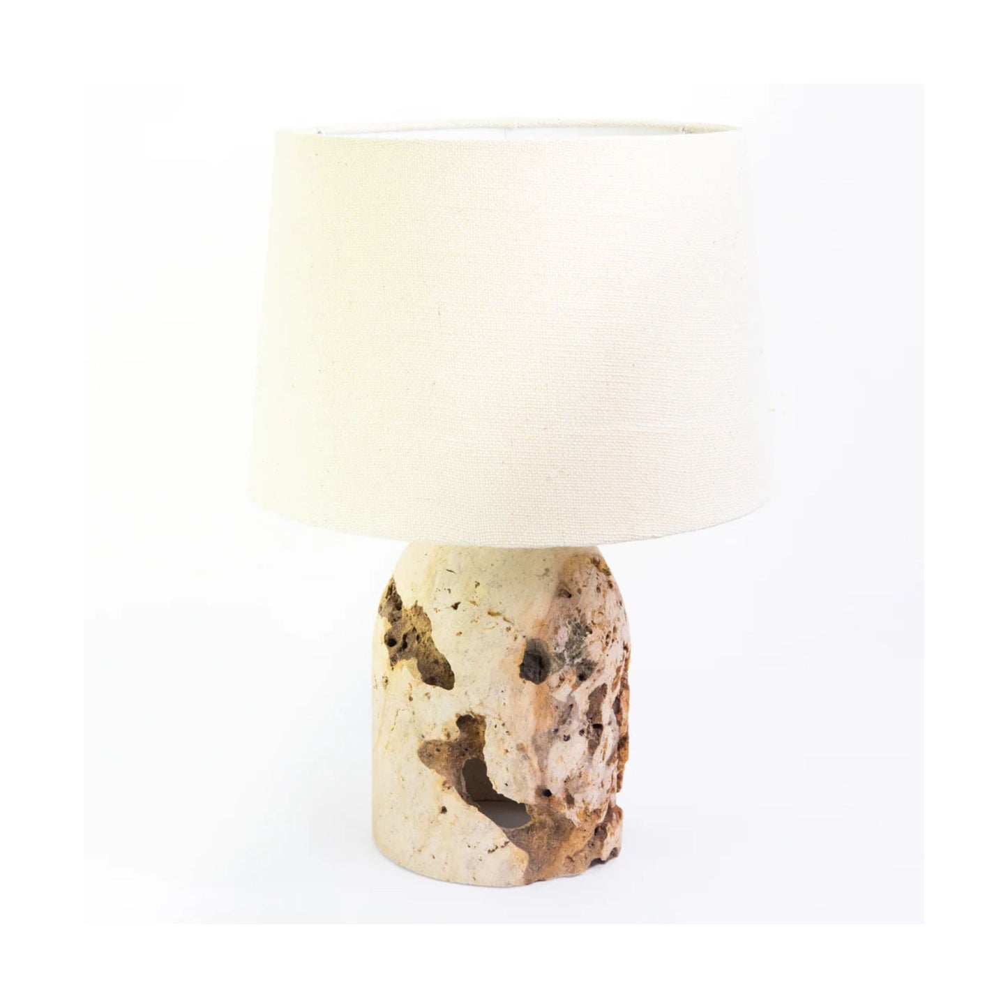 Zuri Antique Coral Table Lamp Table Lamp Bisque Interiors Off White
