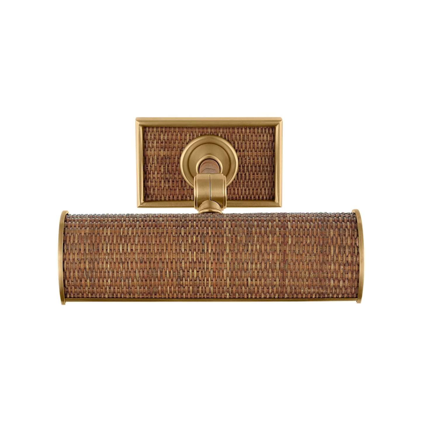 E. F. Chapman Halwell 8" Natural Rattan Picture Light - Brass Wall Light Bloomingdales Lighting