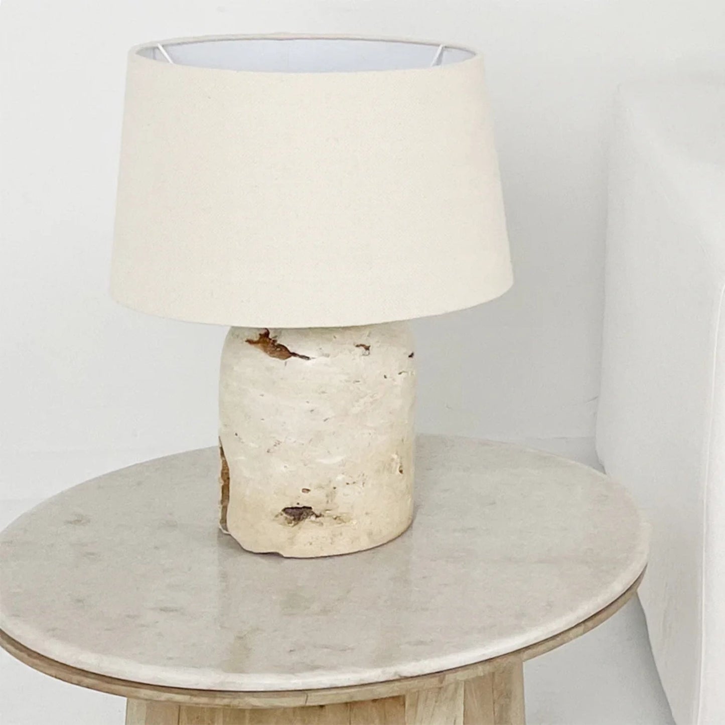 Zuri Antique Coral Table Lamp Table Lamp Bisque Interiors