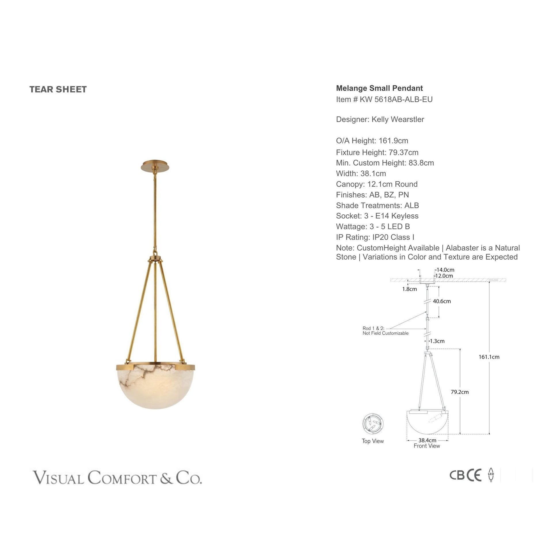 Kelly Wearstler Melange Alabaster Small Pendant Light Pendant Light Bloomingdales Lighting