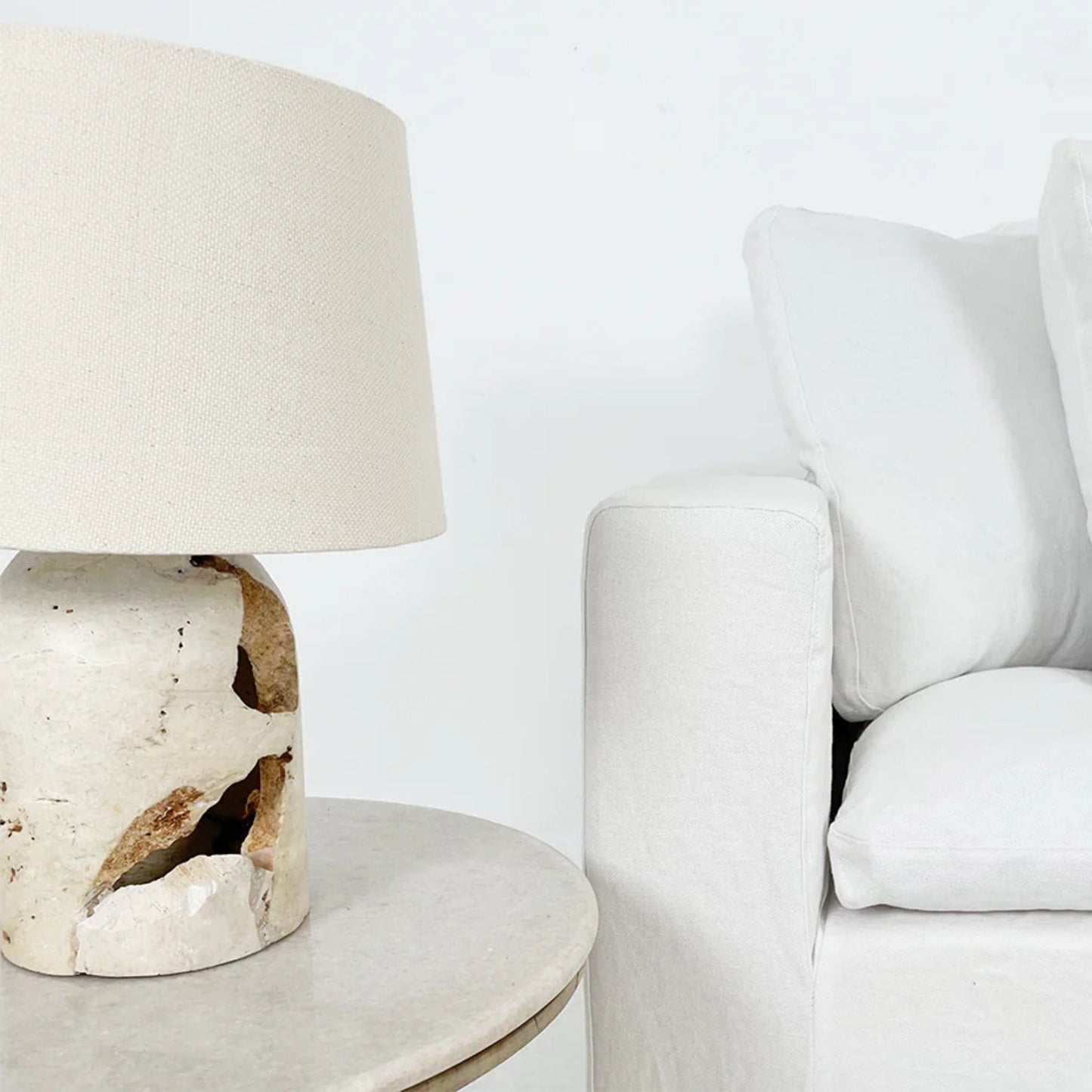 Zuri Antique Coral Table Lamp Table Lamp Bisque Interiors