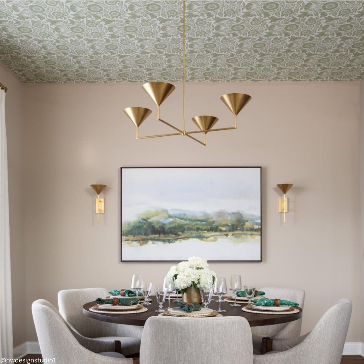 Paloma Contreras Orsay 4-Funnel XL Chandelier - Brass Pendant Light Bloomingdales Lighting