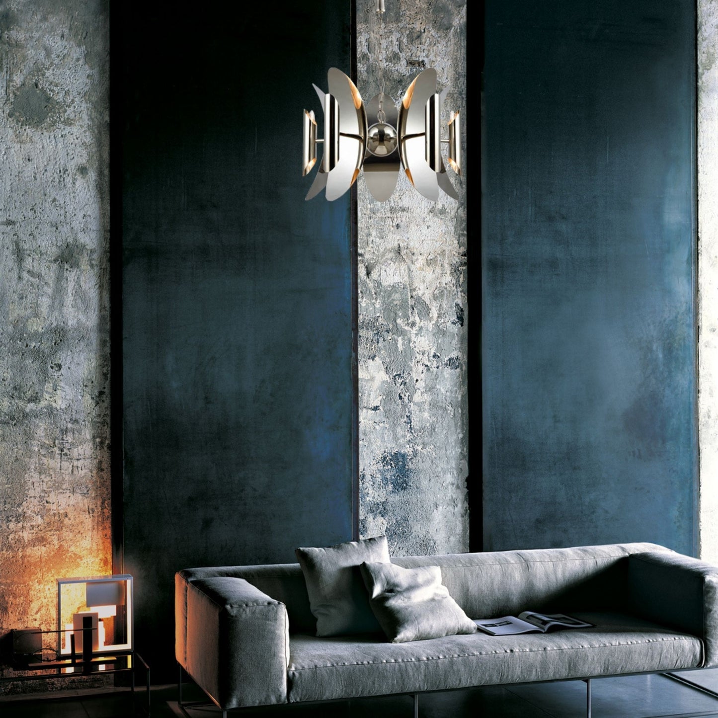 STRATO Abstract Hardware With Stainless Steel Pendant Light - Polished Nickel Pendant Light CLA Lighting