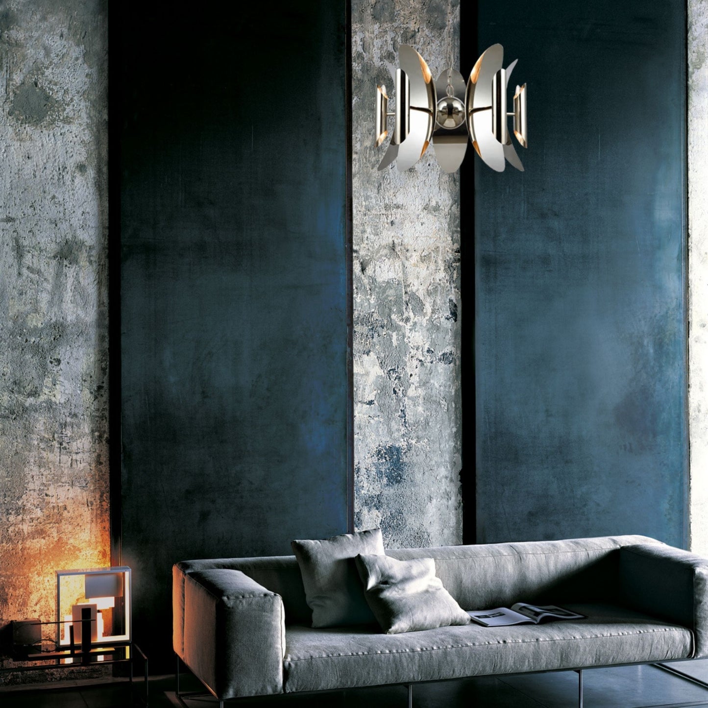 STRATO Abstract Hardware With Stainless Steel Pendant Light - Polished Nickel Pendant Light CLA Lighting