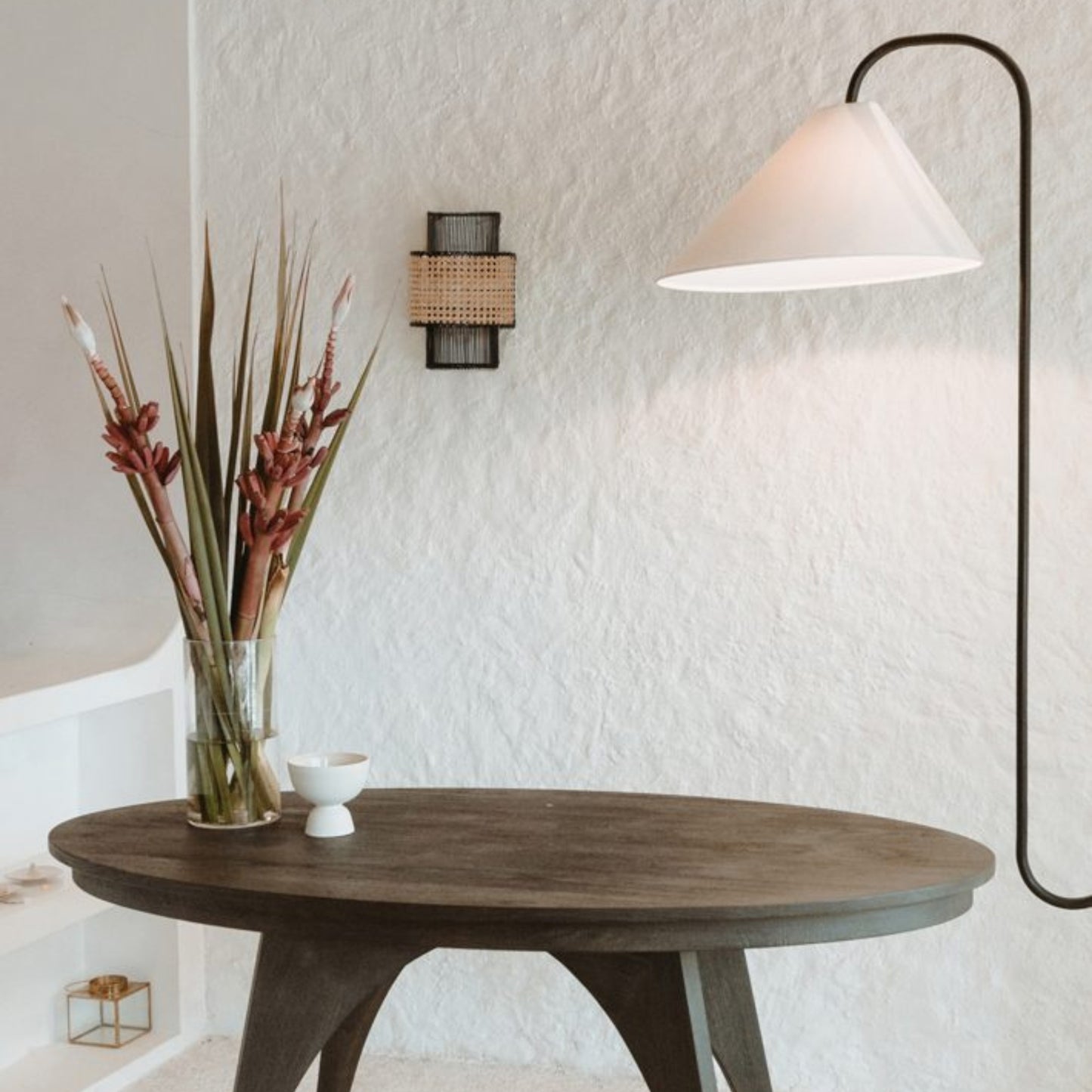 Shanghai Natural Rattan Wall Sconce Wall Light Gypset Cargo