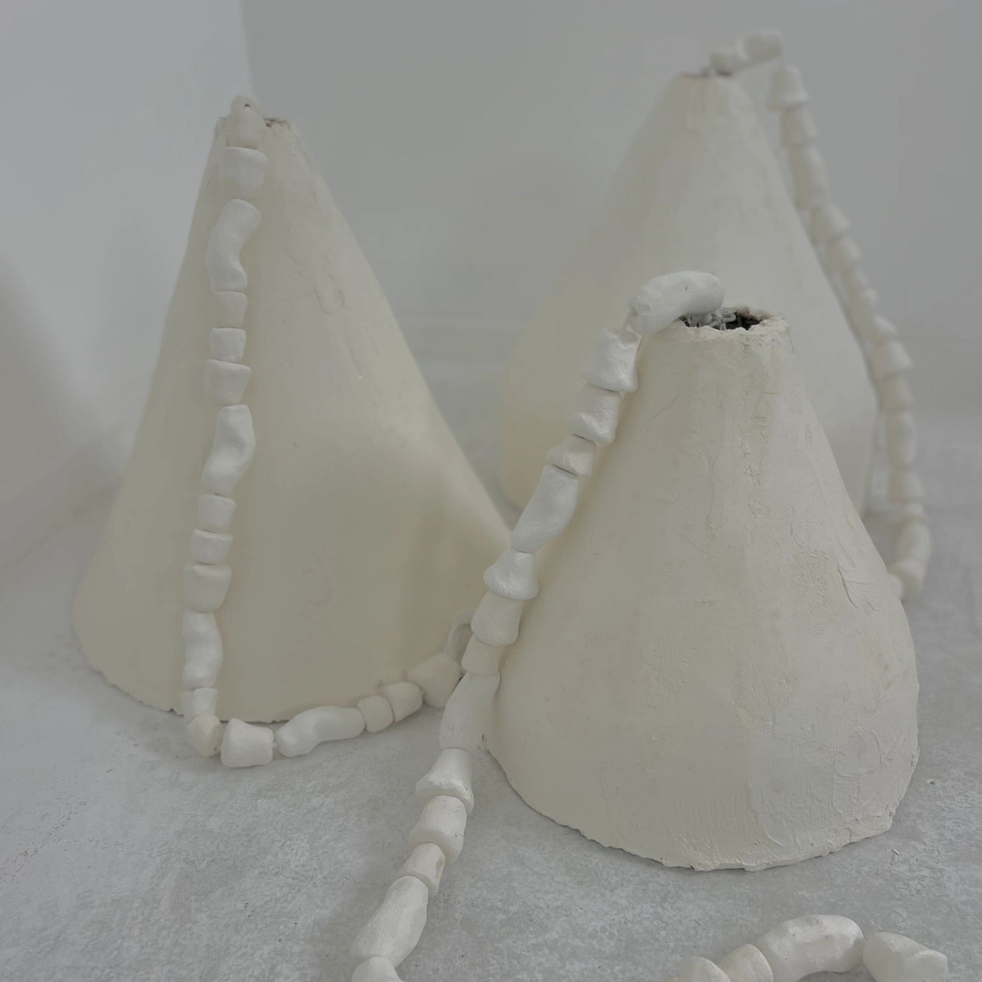 Abasi Clay Pendant Light Pendant Light Bisque Interiors