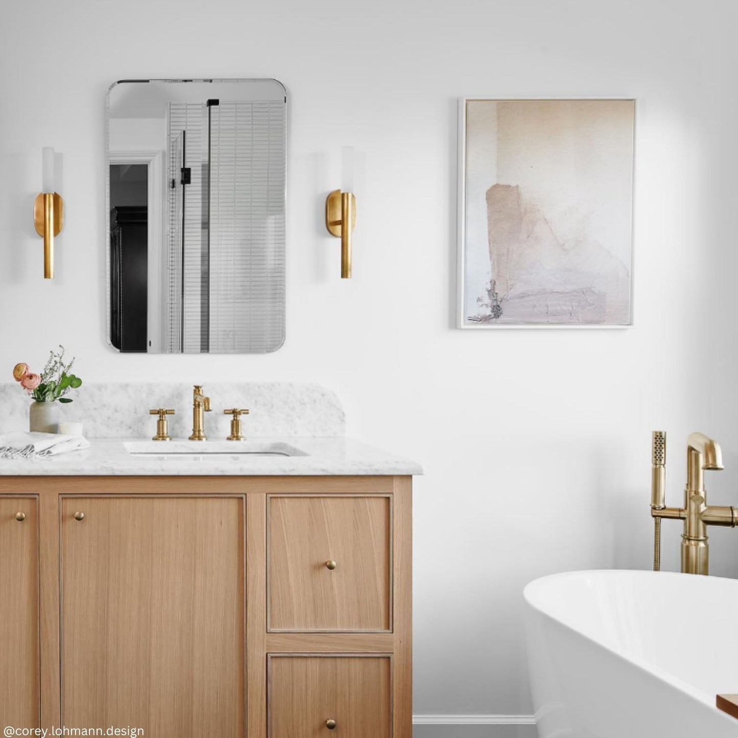 Kelly Wearstler Rousseau Medium Etched Crystal Bath Wall Sconce - Brass Wall Light Bloomingdales Lighting