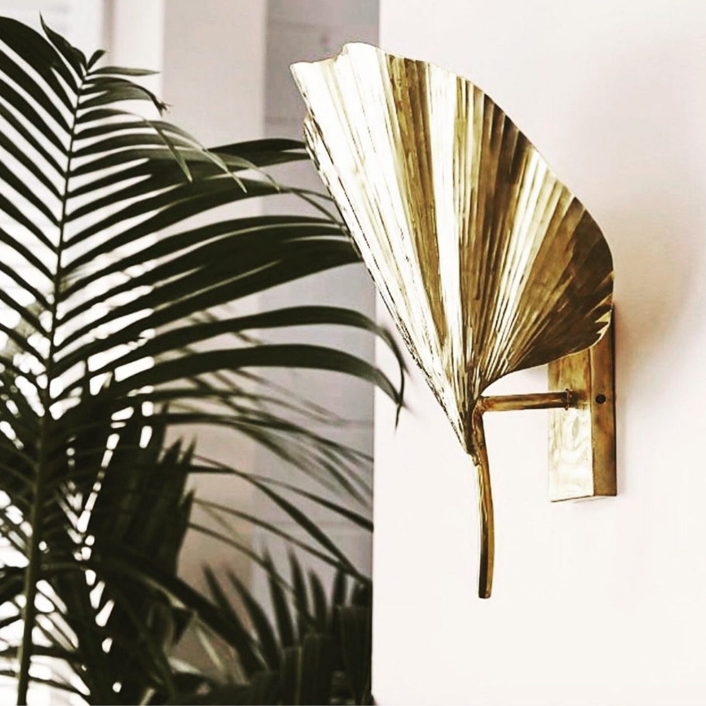 Gingko Leaf Brass Wall Sconce Wall Light Gypset Cargo