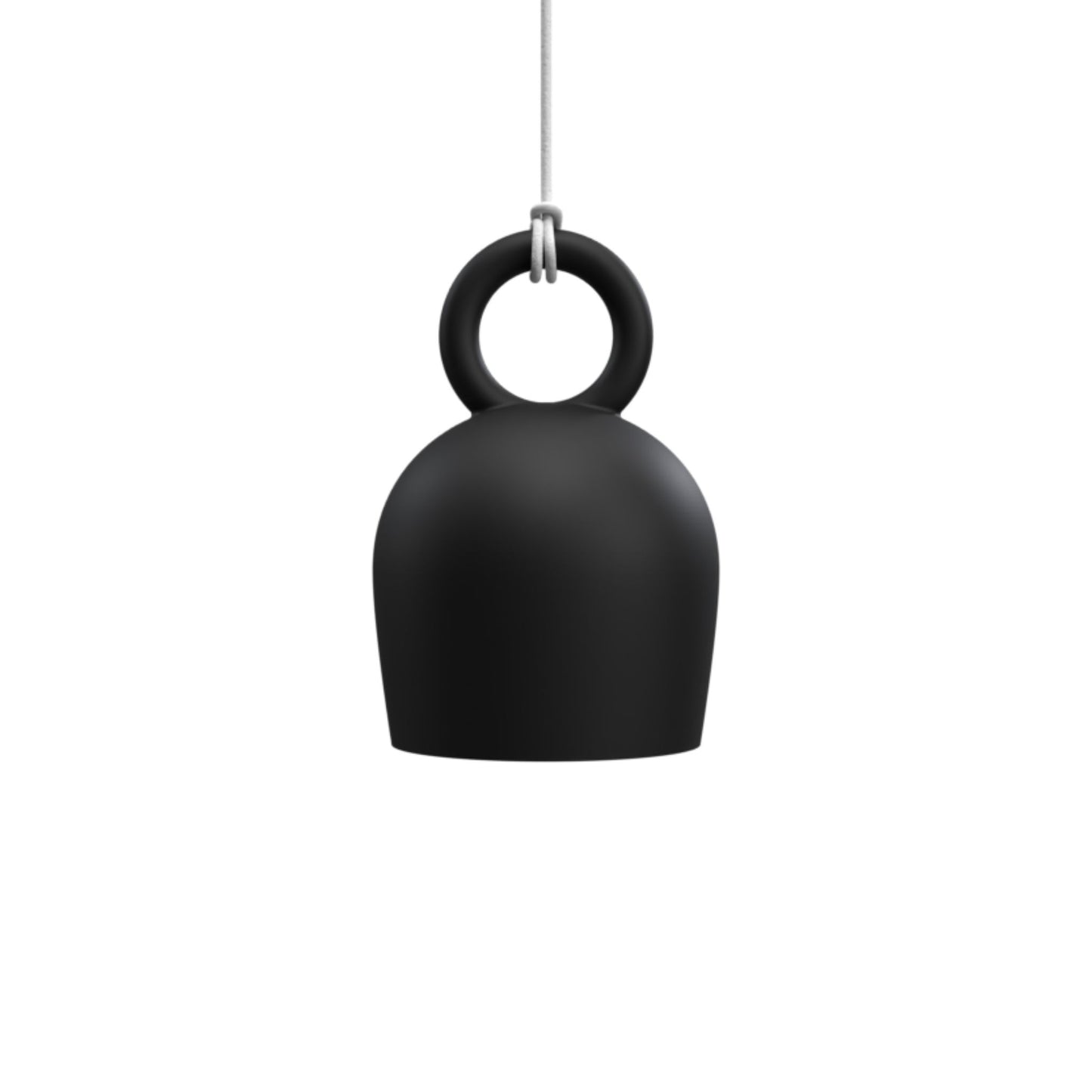 Calo Handmade Bell Clay Pendant Light Pendant Light Klaylife Black Medium