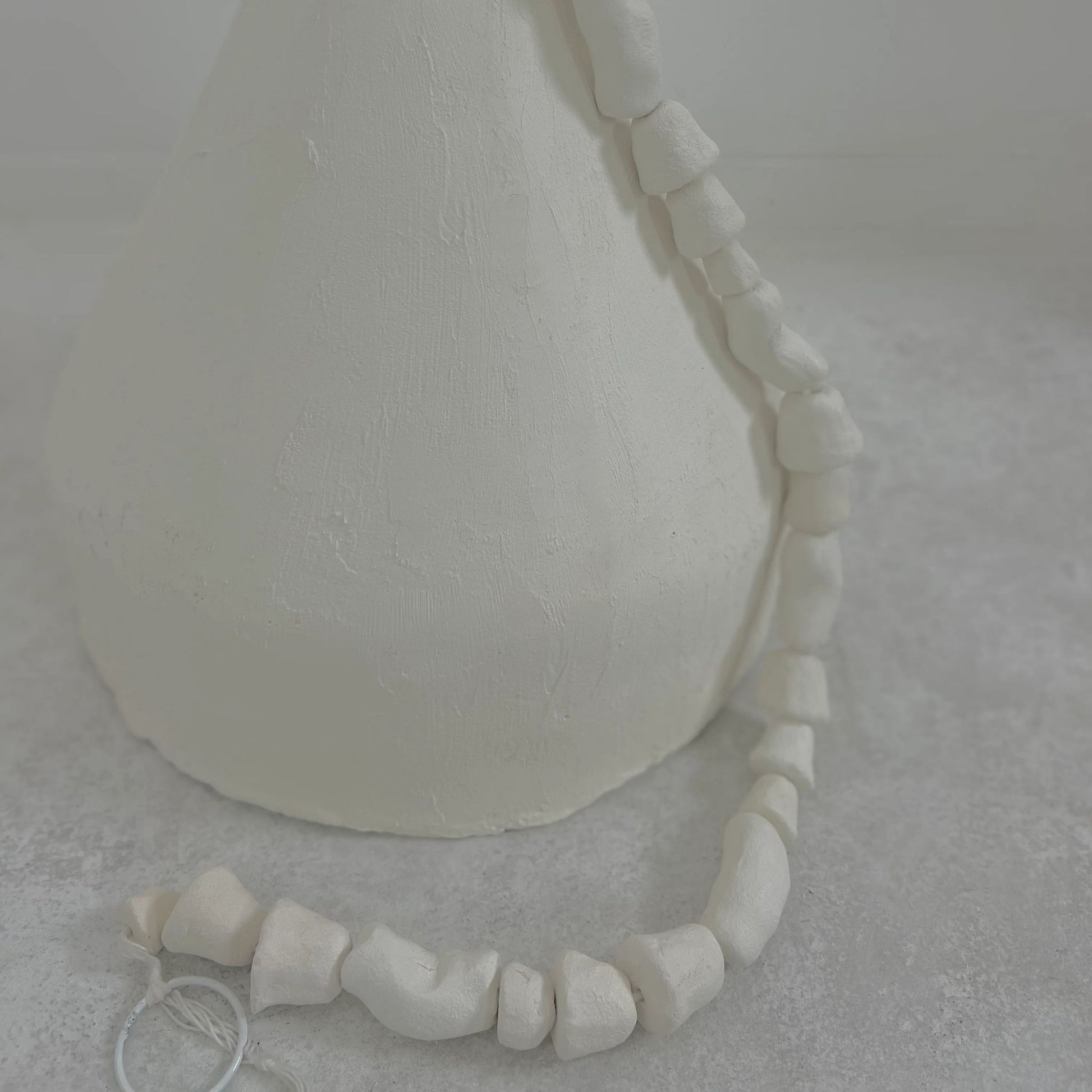 Abasi Clay Pendant Light Pendant Light Bisque Interiors