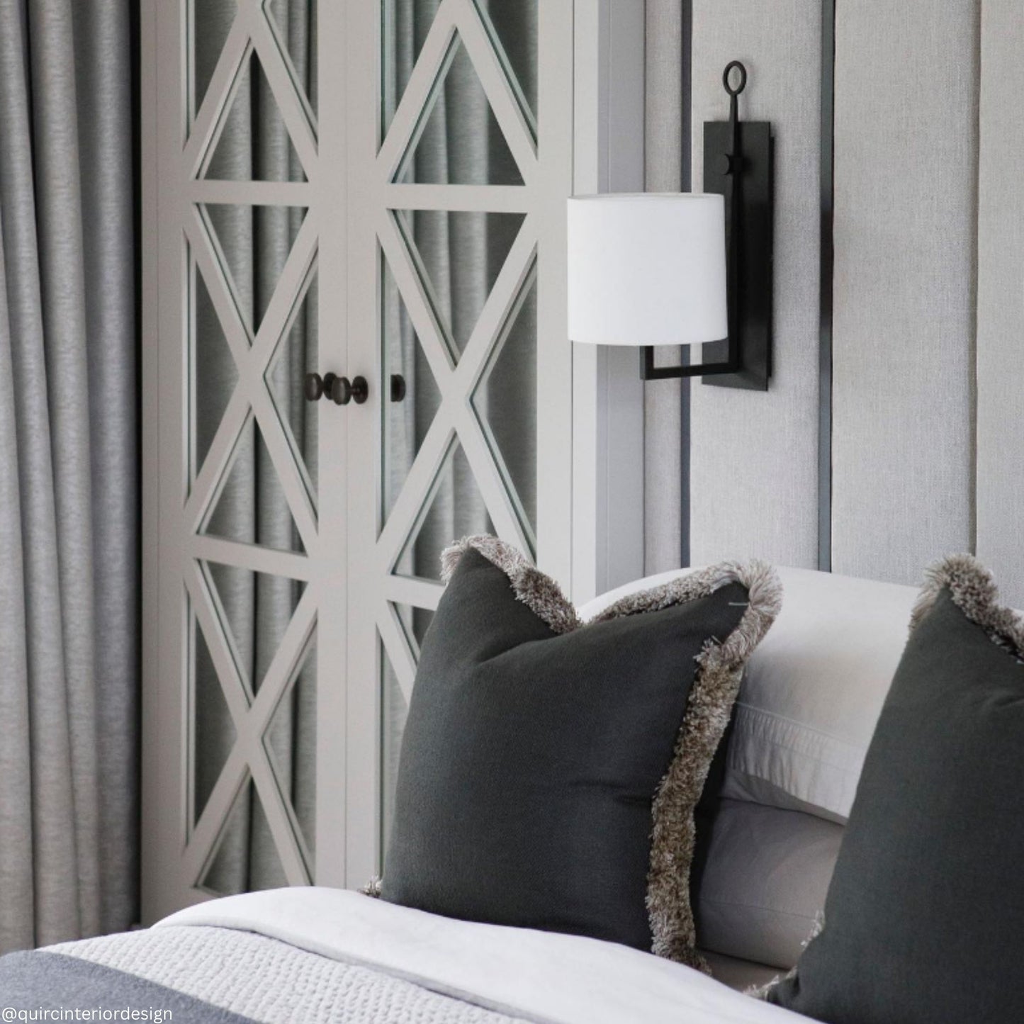 Studio VC Aspen Linen Wall Sconce - Black Rust Wall Light Bloomingdales Lighting