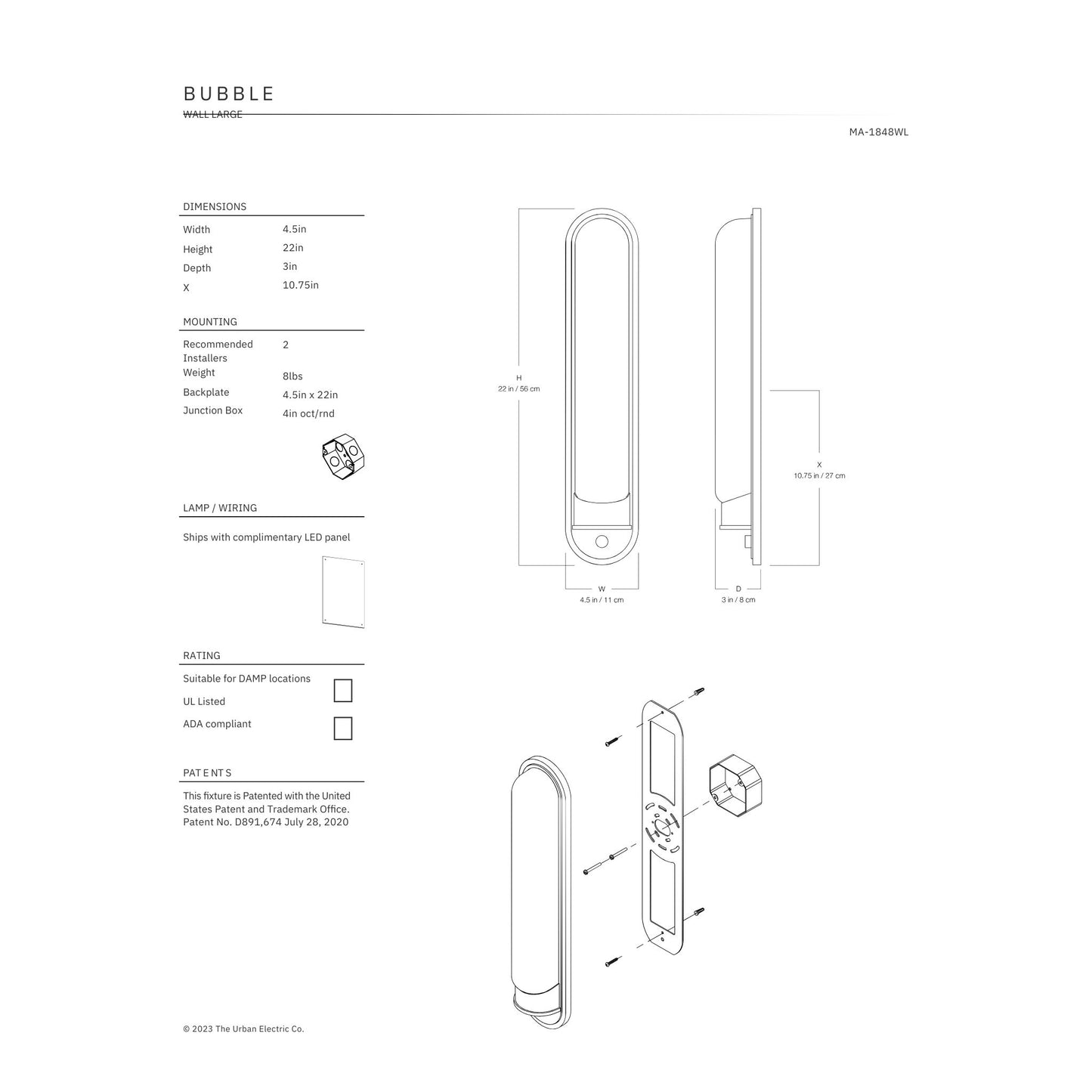 Urban Electric Co. Glass Bubble Wall Sconce - Antique Brass & Bronze Wall Light Bloomingdales Lighting