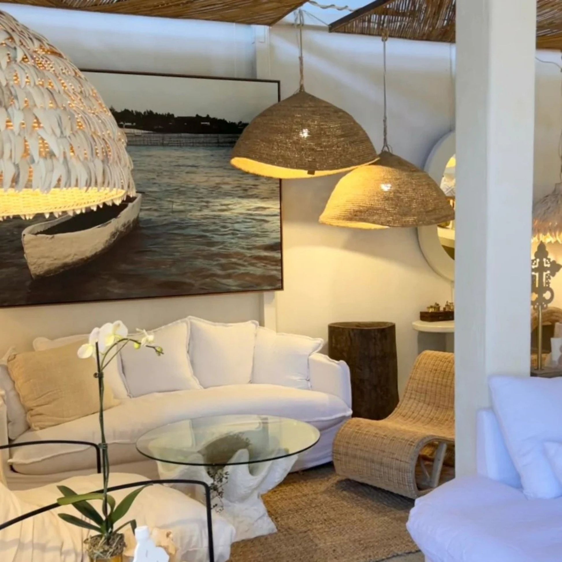 Bulan Sisal Pendant Light Pendant Light Bisque Interiors