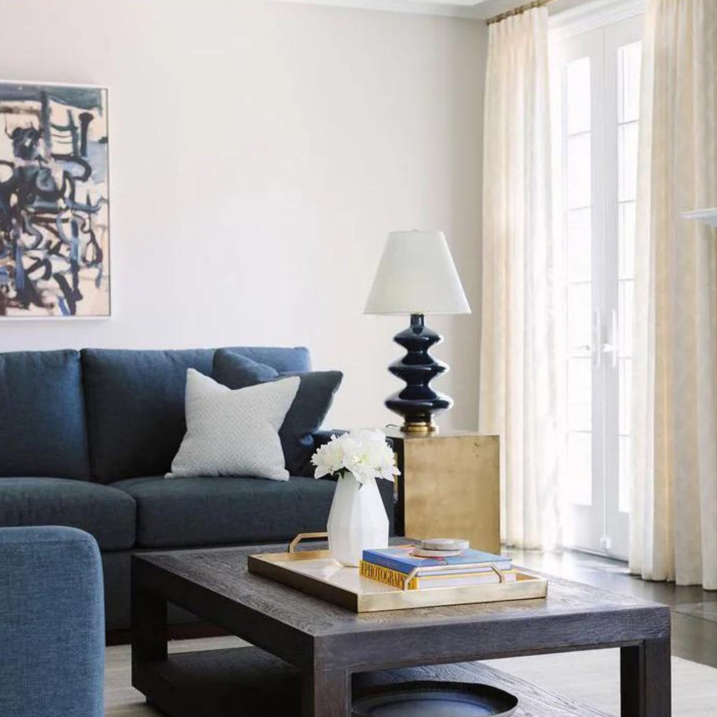 Christopher Spitzmiller Smith Medium Ceramic Table Lamp - Mixed Blue Table Lamp Bloomingdales Lighting