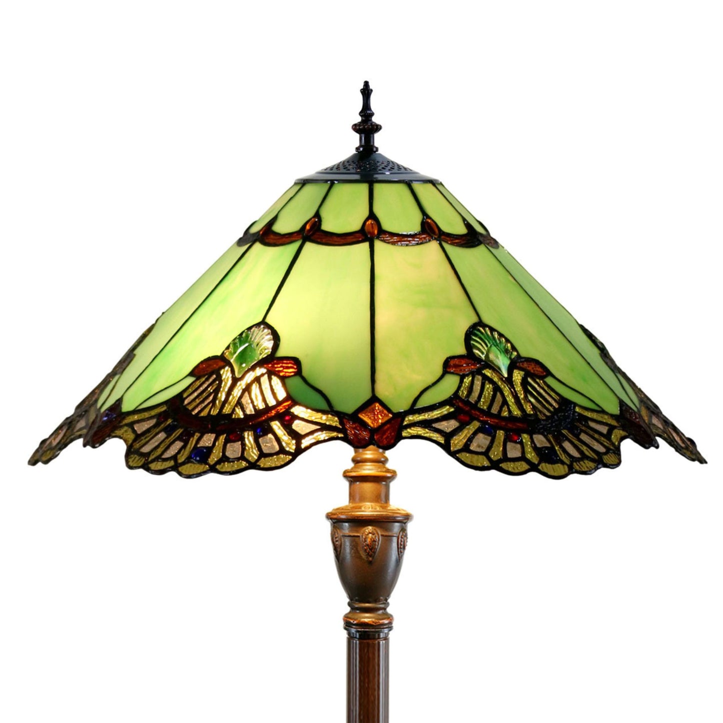 Benita Jade Stained Glass Floor Lamp Floor Lamp G&G Bros