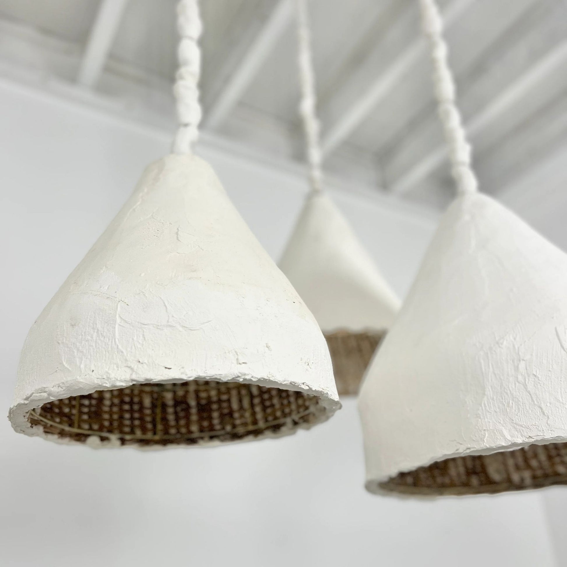 Abasi Clay Pendant Light Pendant Light Bisque Interiors