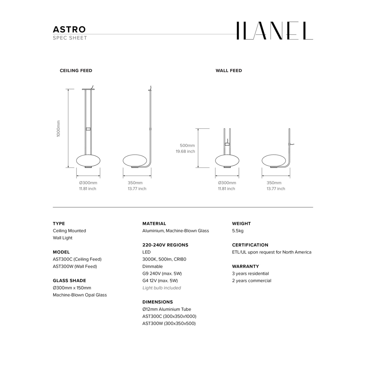 Astro Ellipse Wall Light Wall Light ILANEL