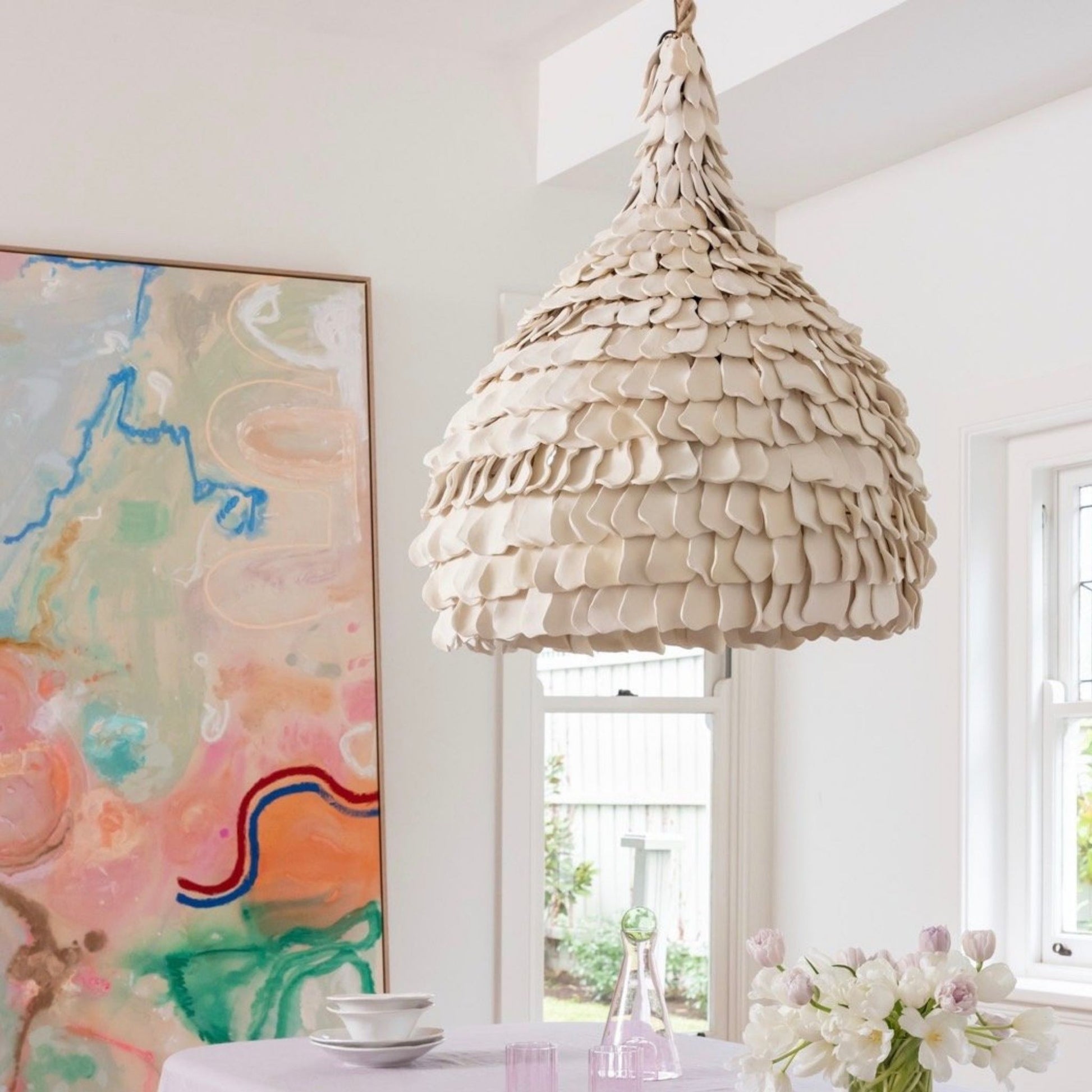 Petal Handmade Clay Pendant Light Pendant Light Klaylife