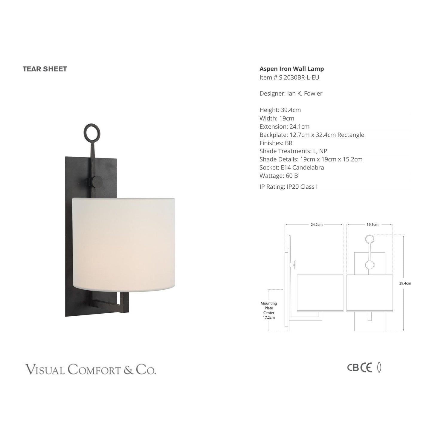 Studio VC Aspen Linen Wall Sconce - Black Rust Wall Light Bloomingdales Lighting