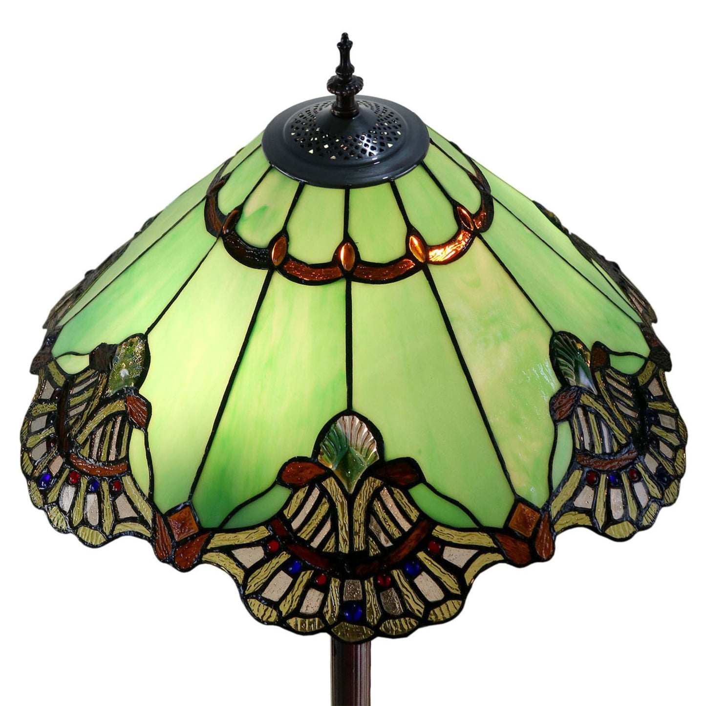 Benita Jade Stained Glass Floor Lamp Floor Lamp G&G Bros