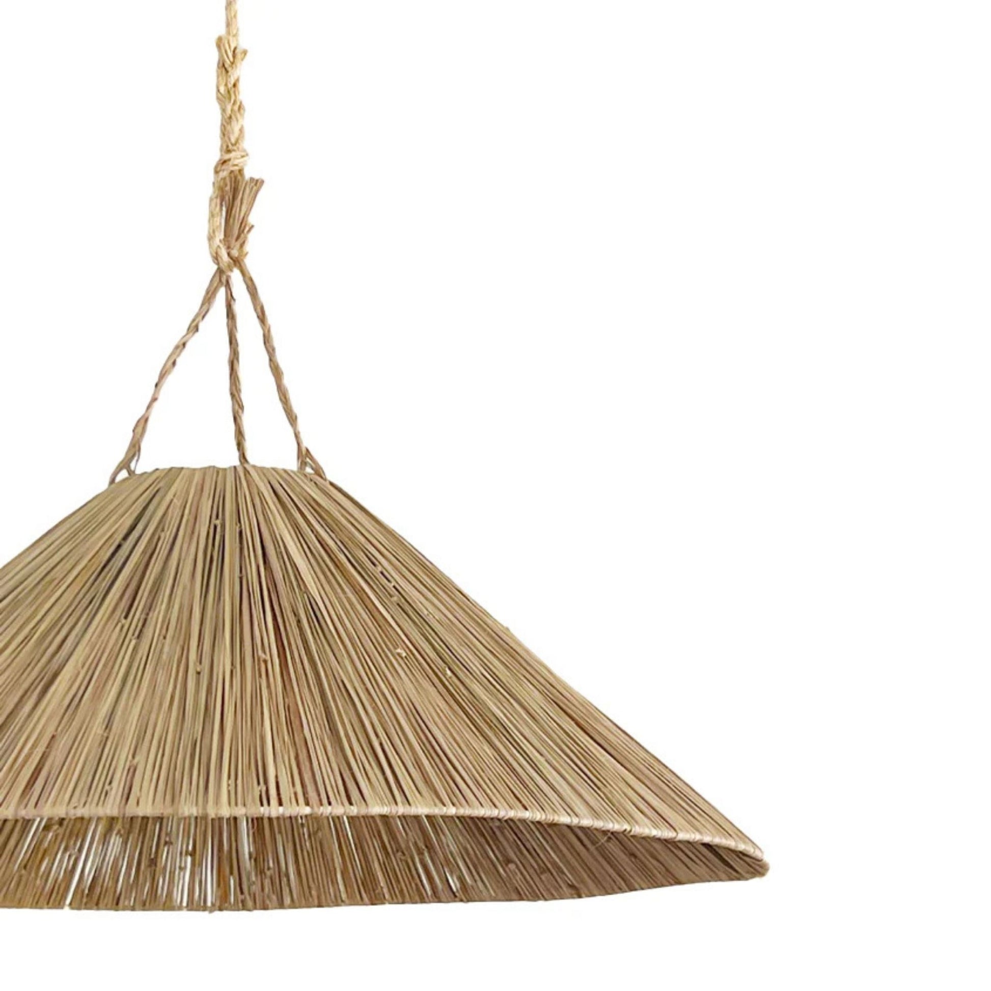 Eftia Raffia Cone Pendant Light Pendant Light Bisque Interiors