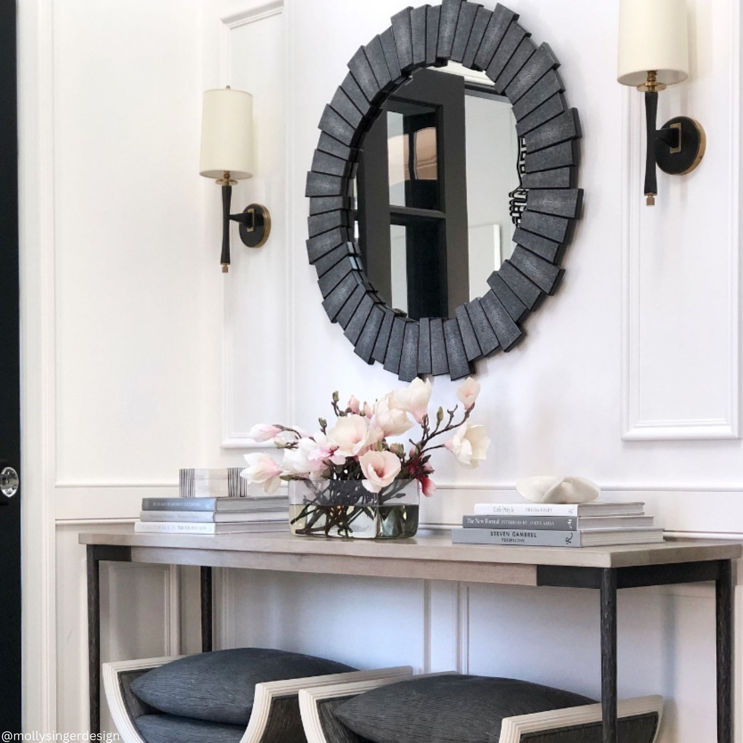 Thomas O'Brien Edie Linen Wall Sconce - Bronze and Brass Wall Light Bloomingdales Lighting