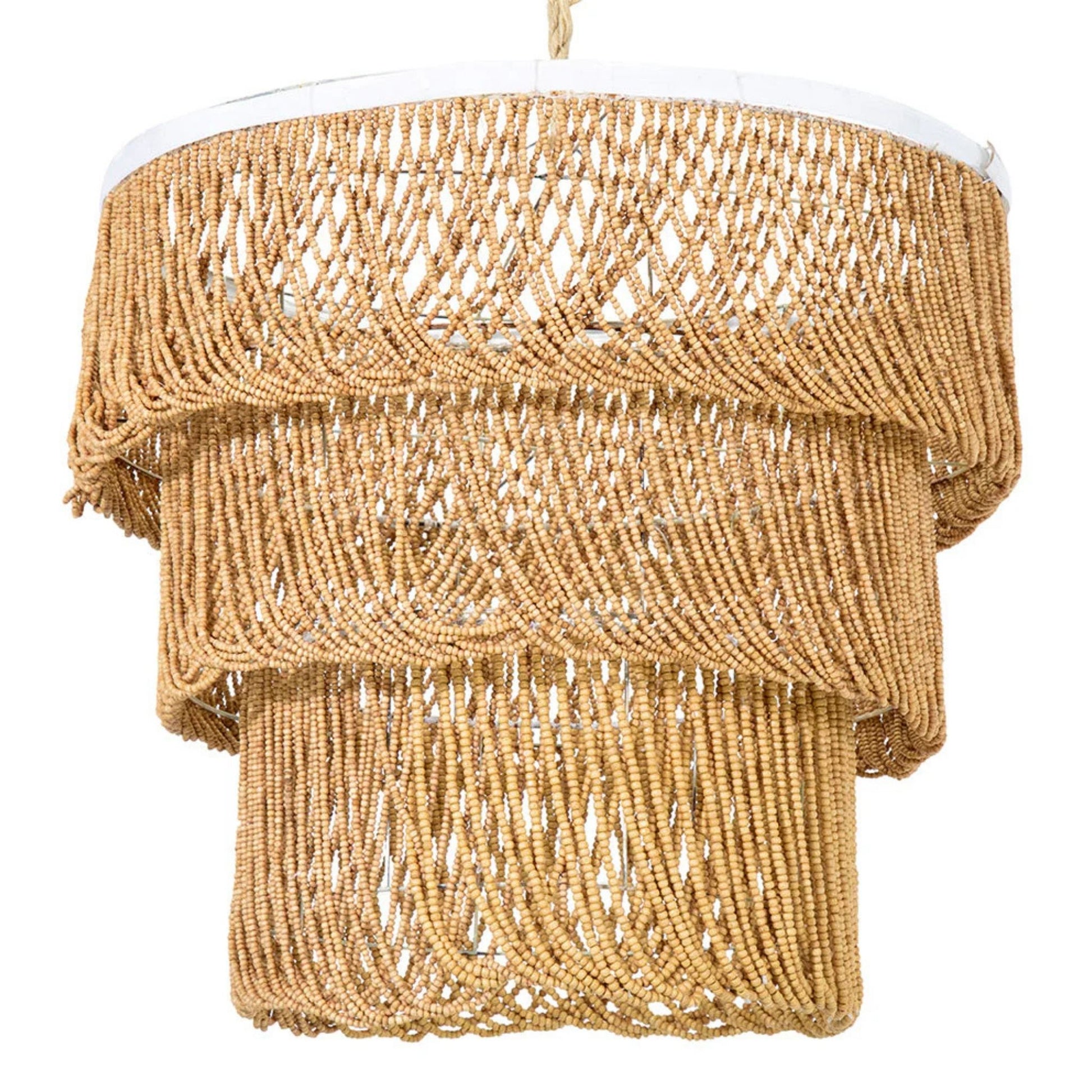 Jari Coconut Slither Pendant Light Pendant Light Bisque Interiors