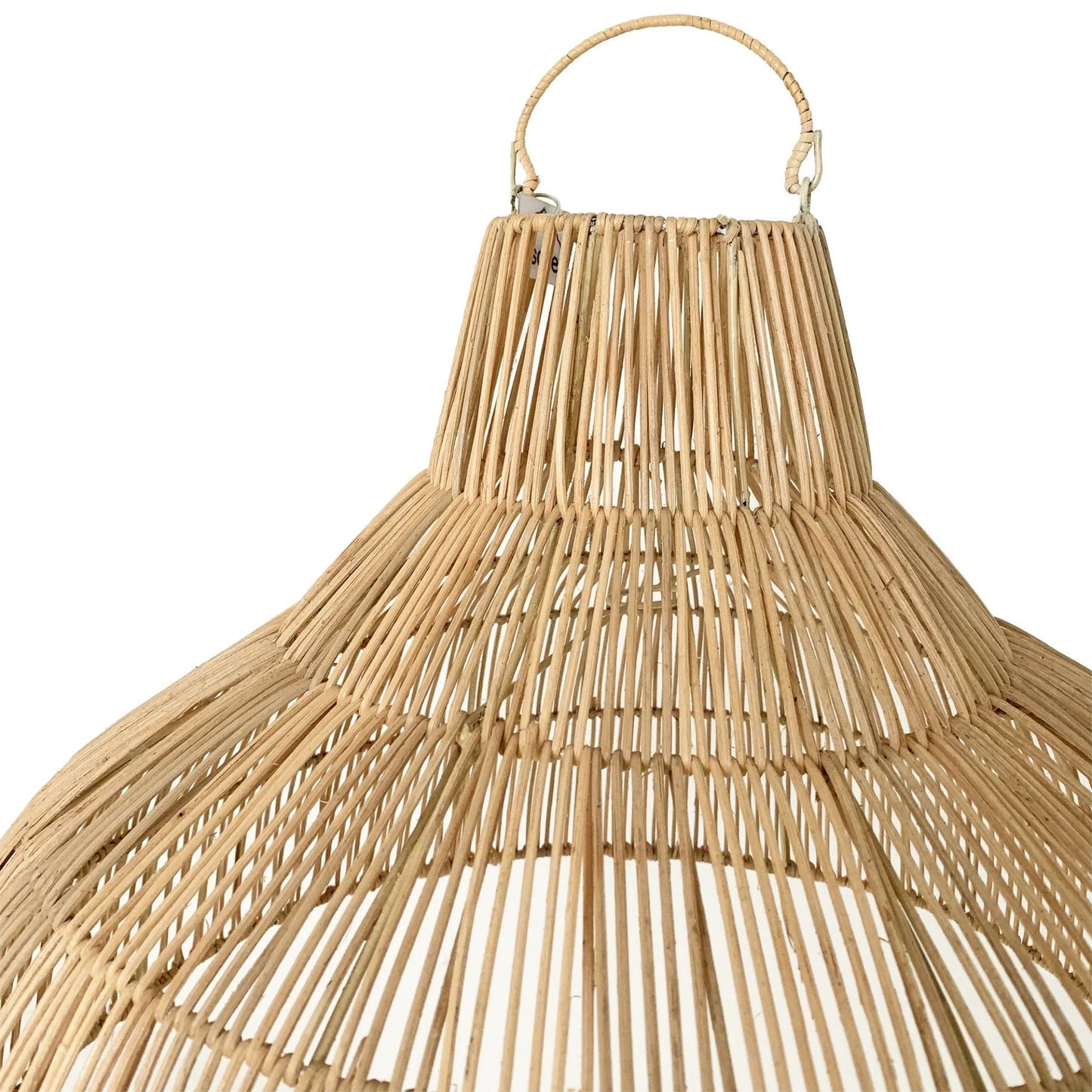 Josefa Weave Rattan Dome Pendant Light Pendant Light Bisque Interiors