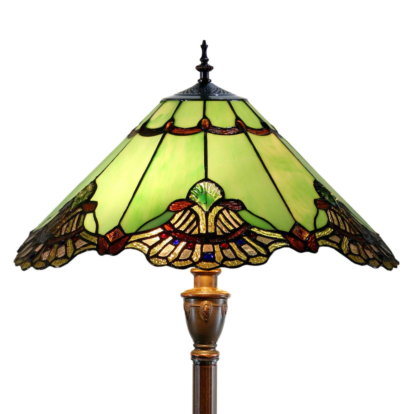 Benita Jade Stained Glass Floor Lamp Floor Lamp G&G Bros