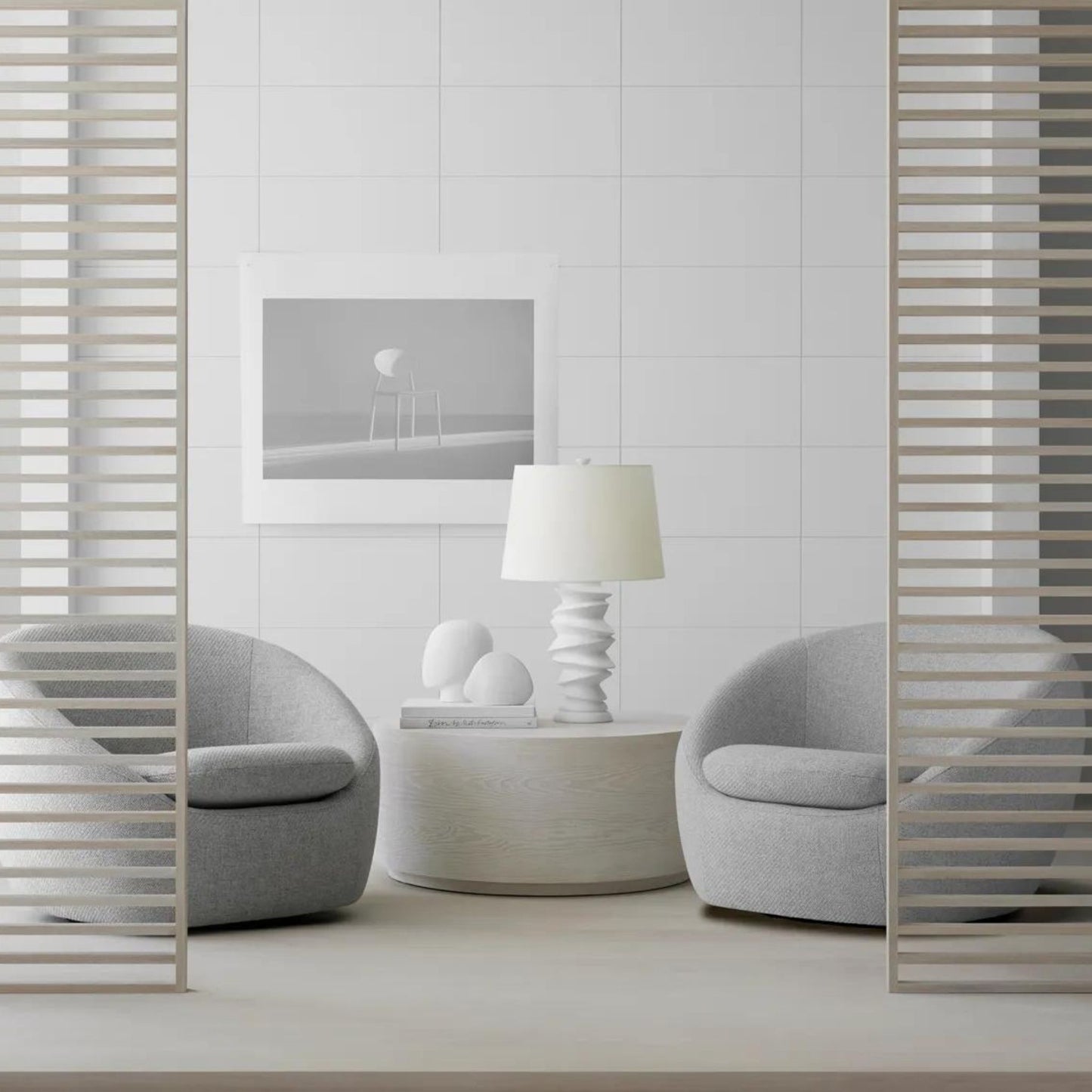 Julie Neill Karissa Medium Linen Table Lamp - Plaster White Table Lamp Bloomingdales Lighting