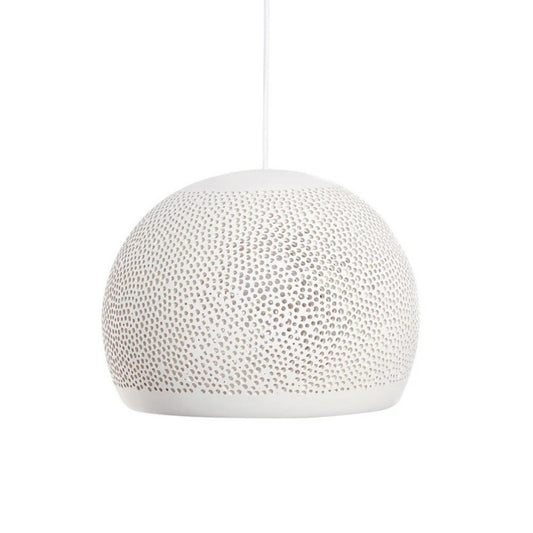 SpongeUp Handmade Clay Pendant Light Pendant Light Klaylife White Small
