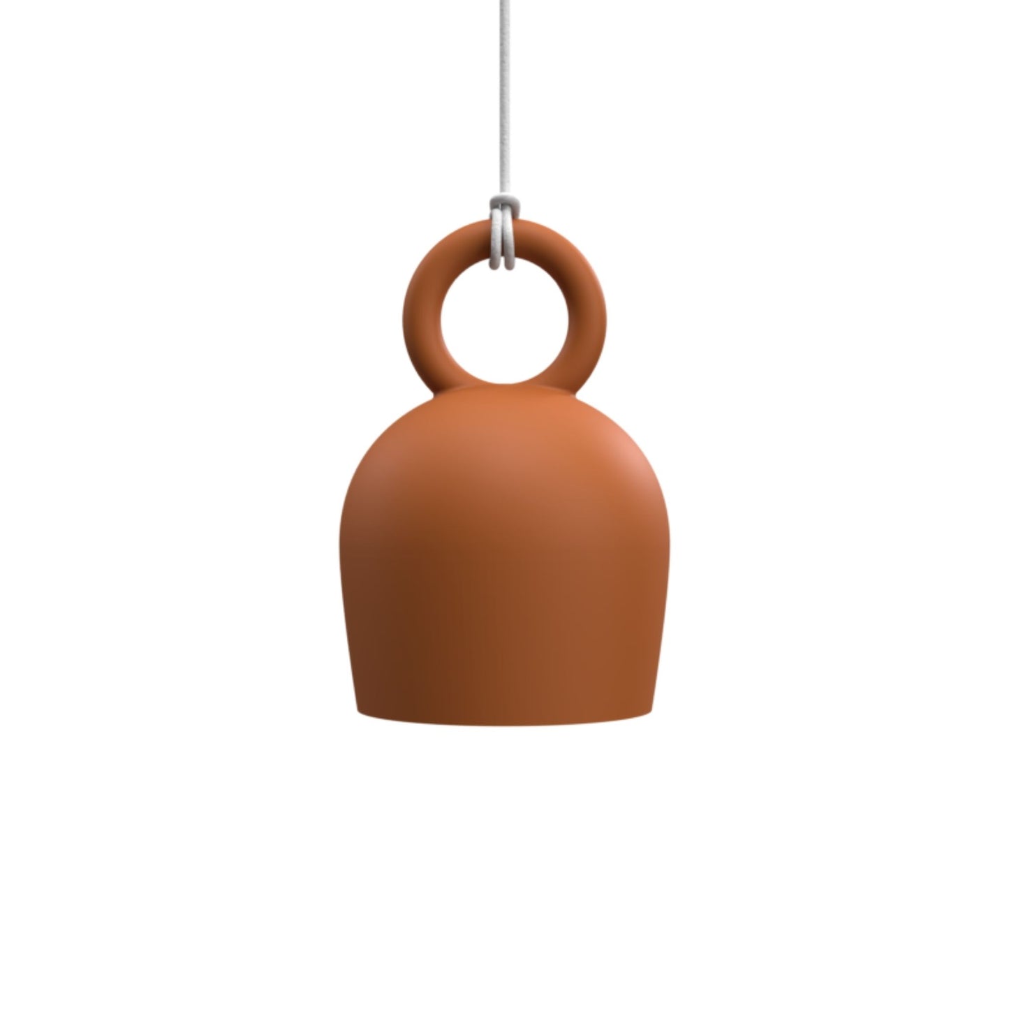 Calo Handmade Bell Clay Pendant Light Pendant Light Klaylife Dark Terracotta Medium