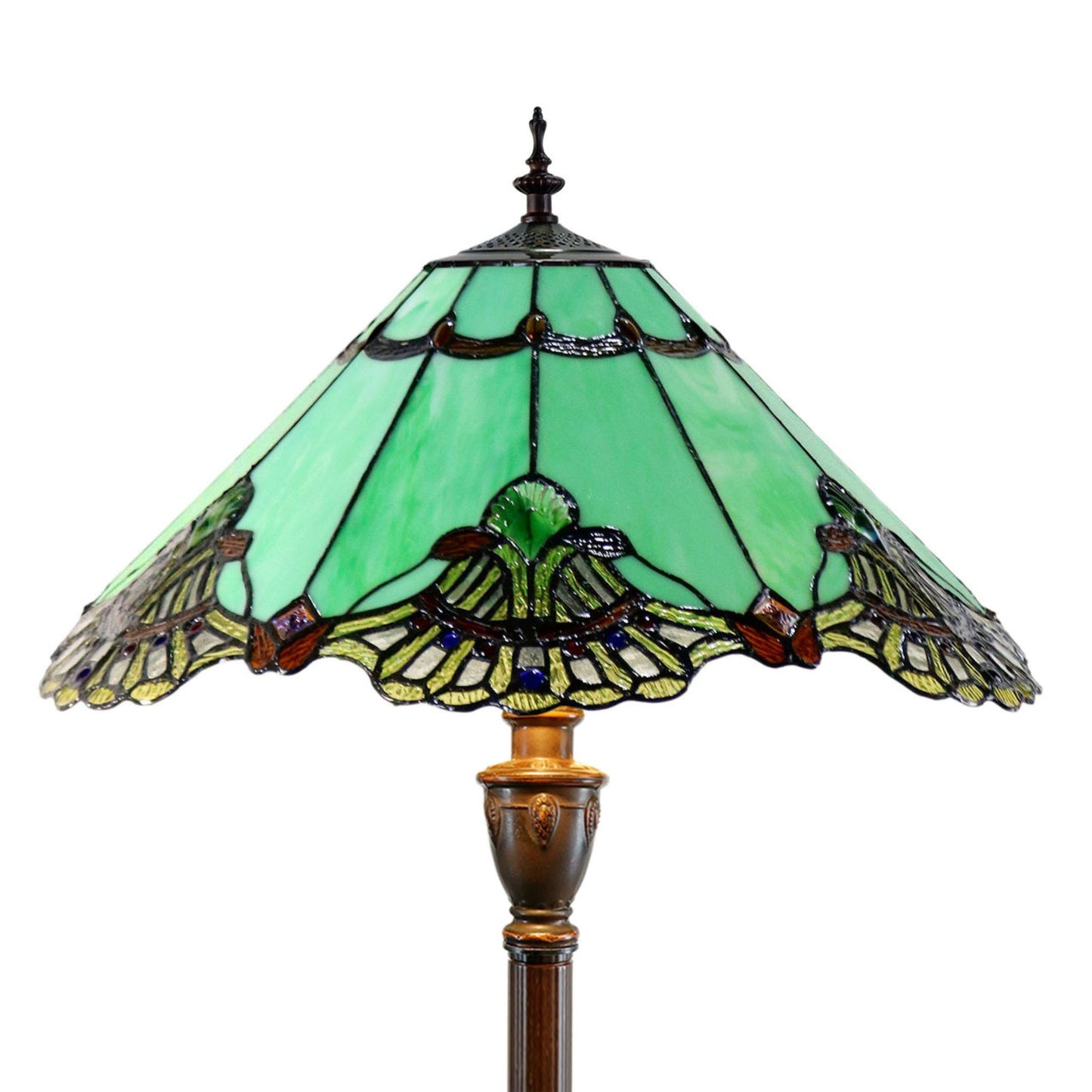 Benita Jade Stained Glass Floor Lamp Floor Lamp G&G Bros